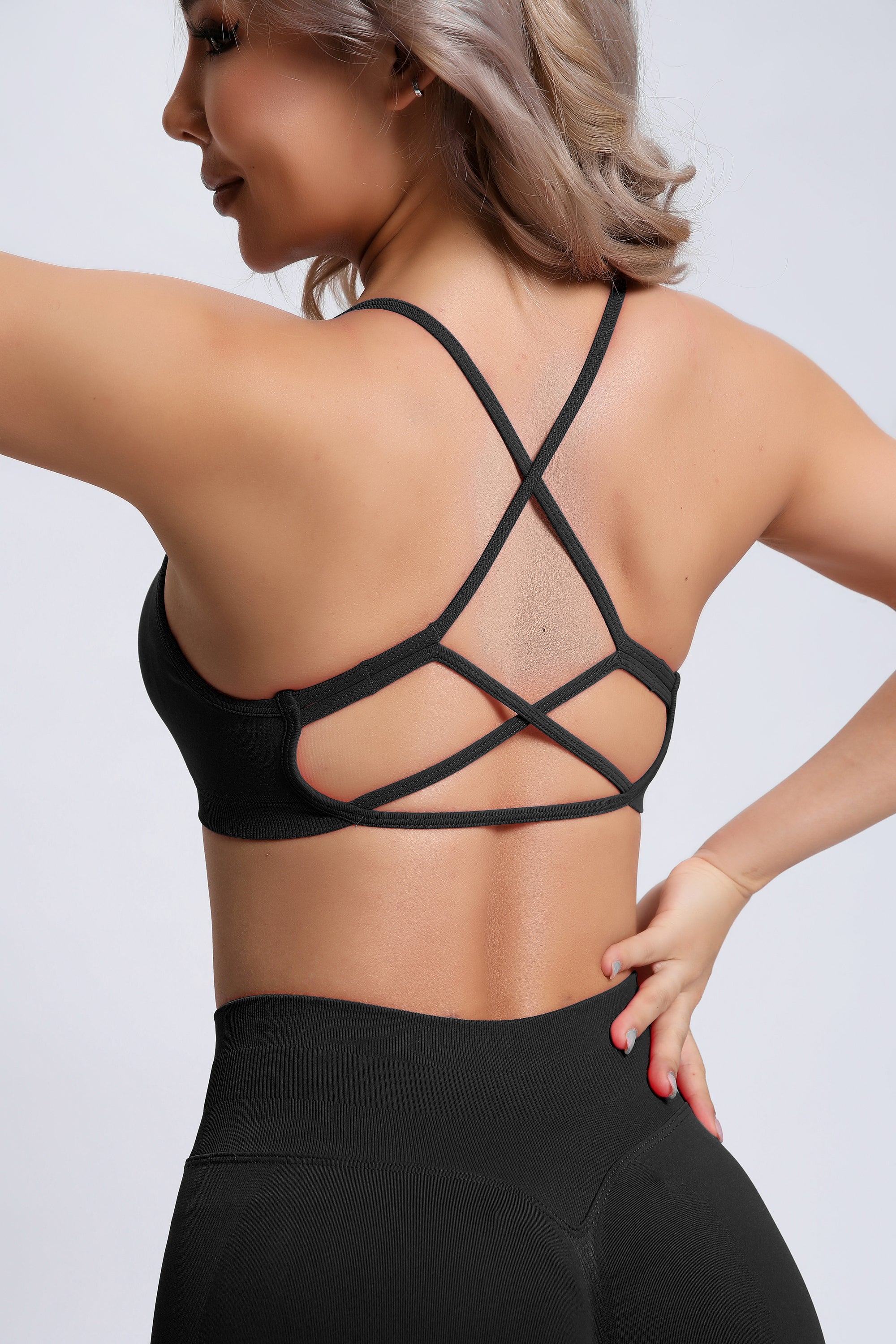 Joy | Crossback Sports Bra – Black