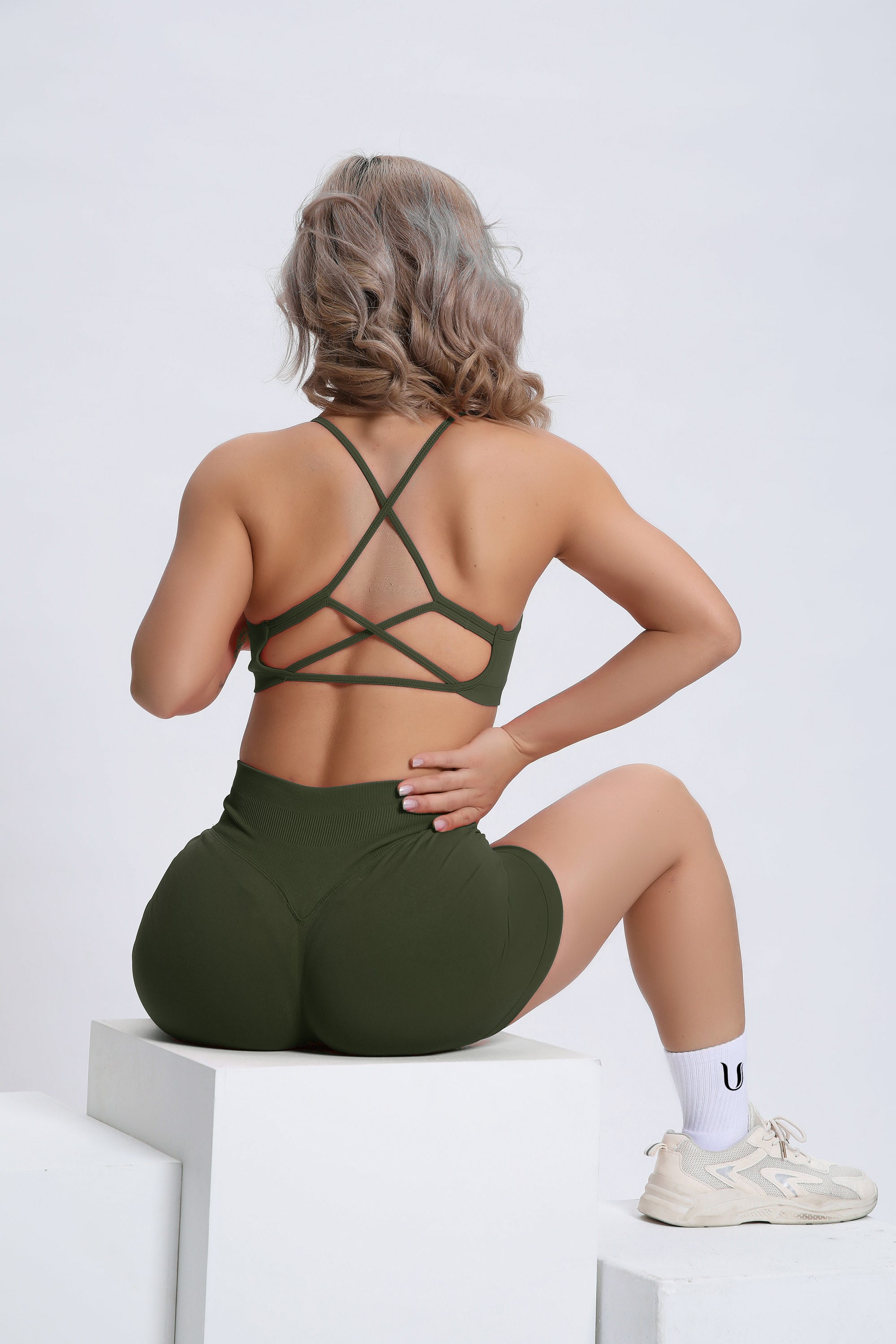 Joy | Sculpt Short Met Scrunch – Groen