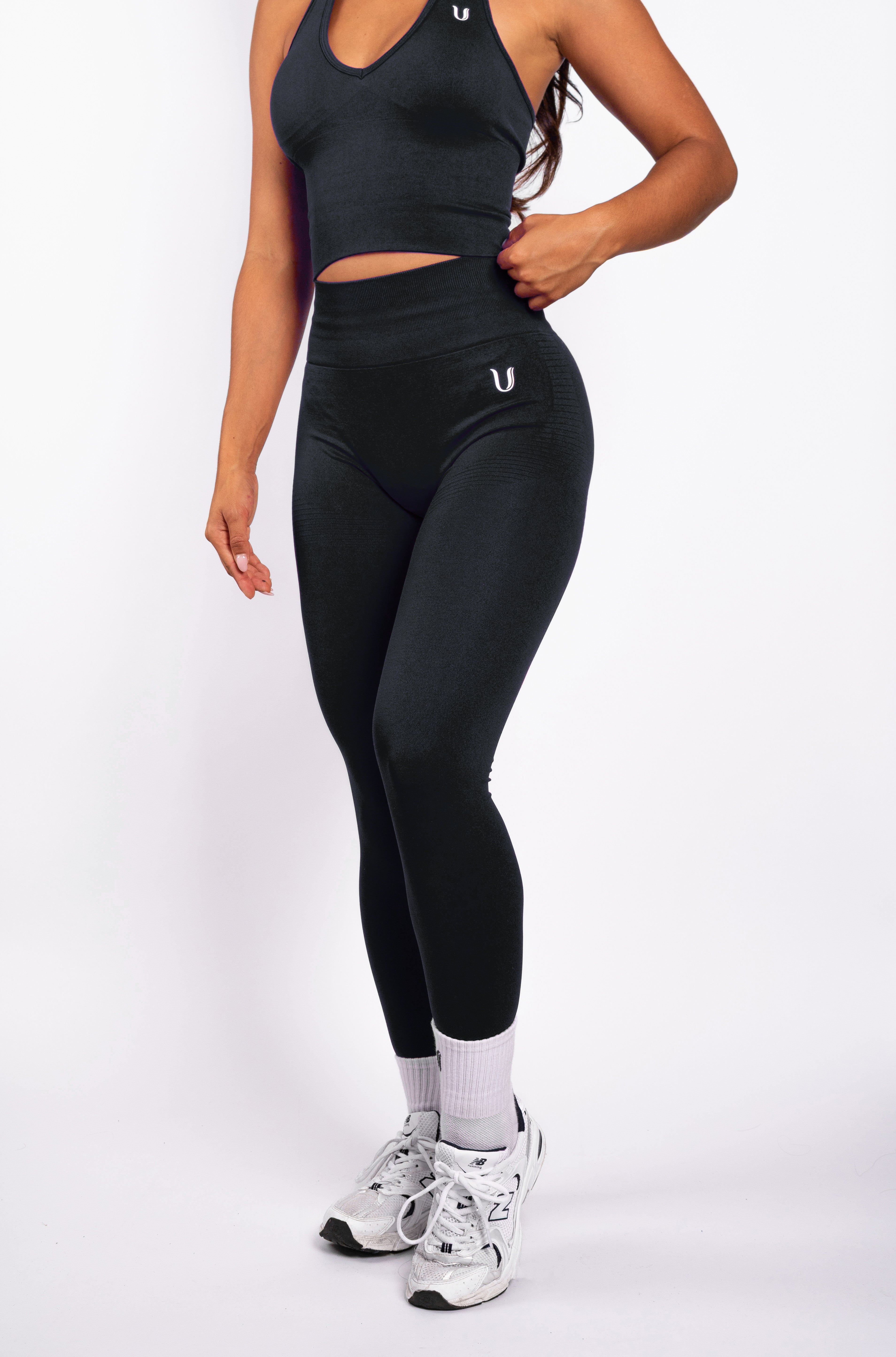 Bibi | Geribde Naadloze Legging – Zwart - afbeelding 5