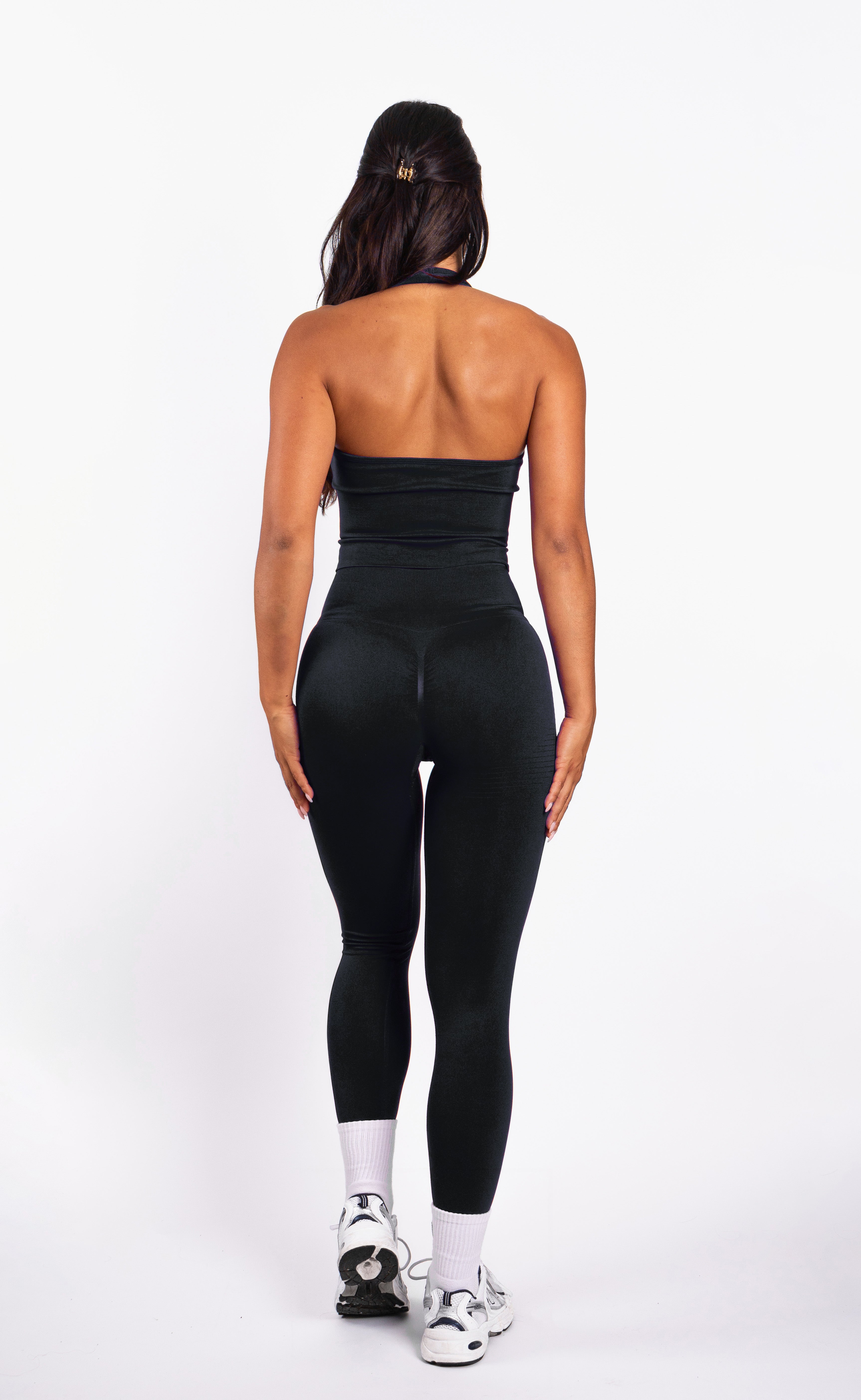Bibi | Geribde Naadloze Legging – Zwart - afbeelding 4