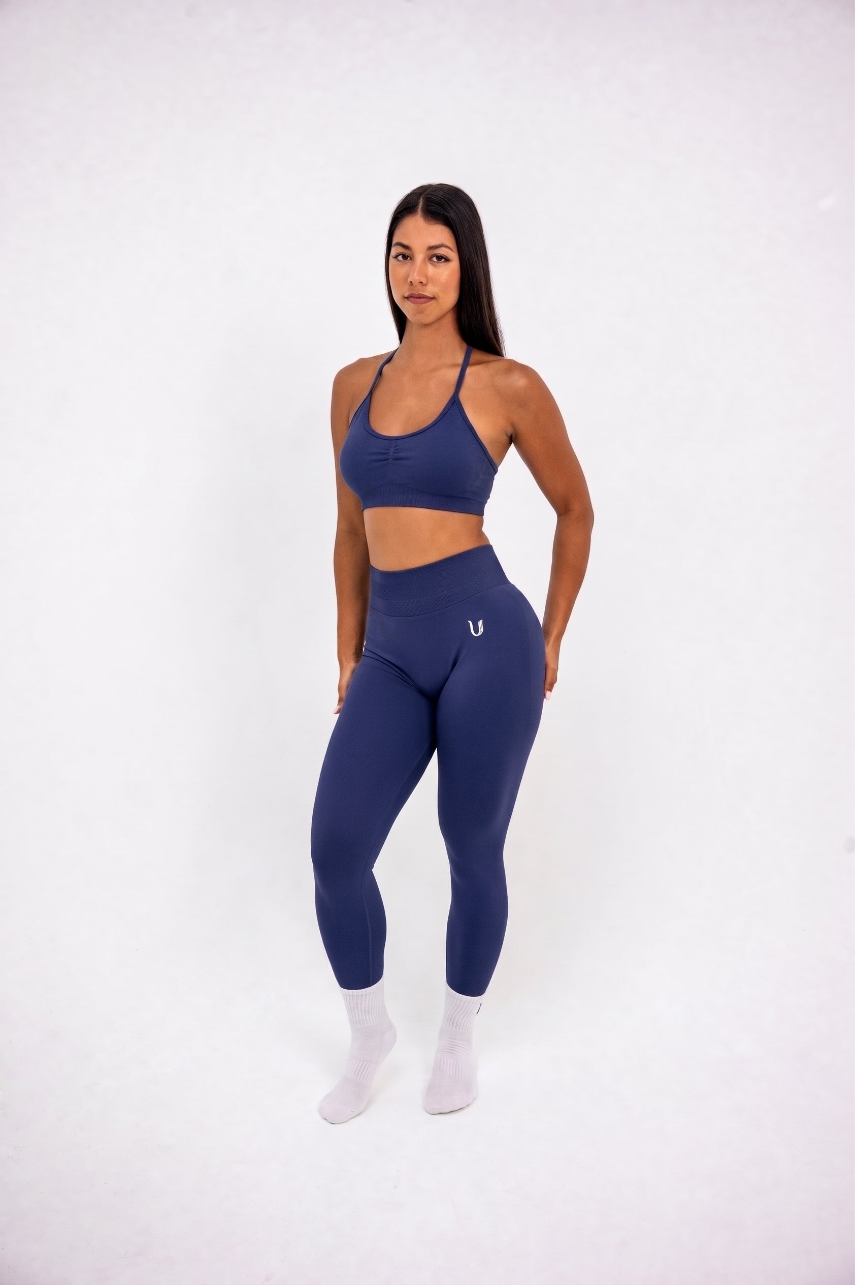Luna | Premium Seamless Scrunch Legging - Donker blauw
