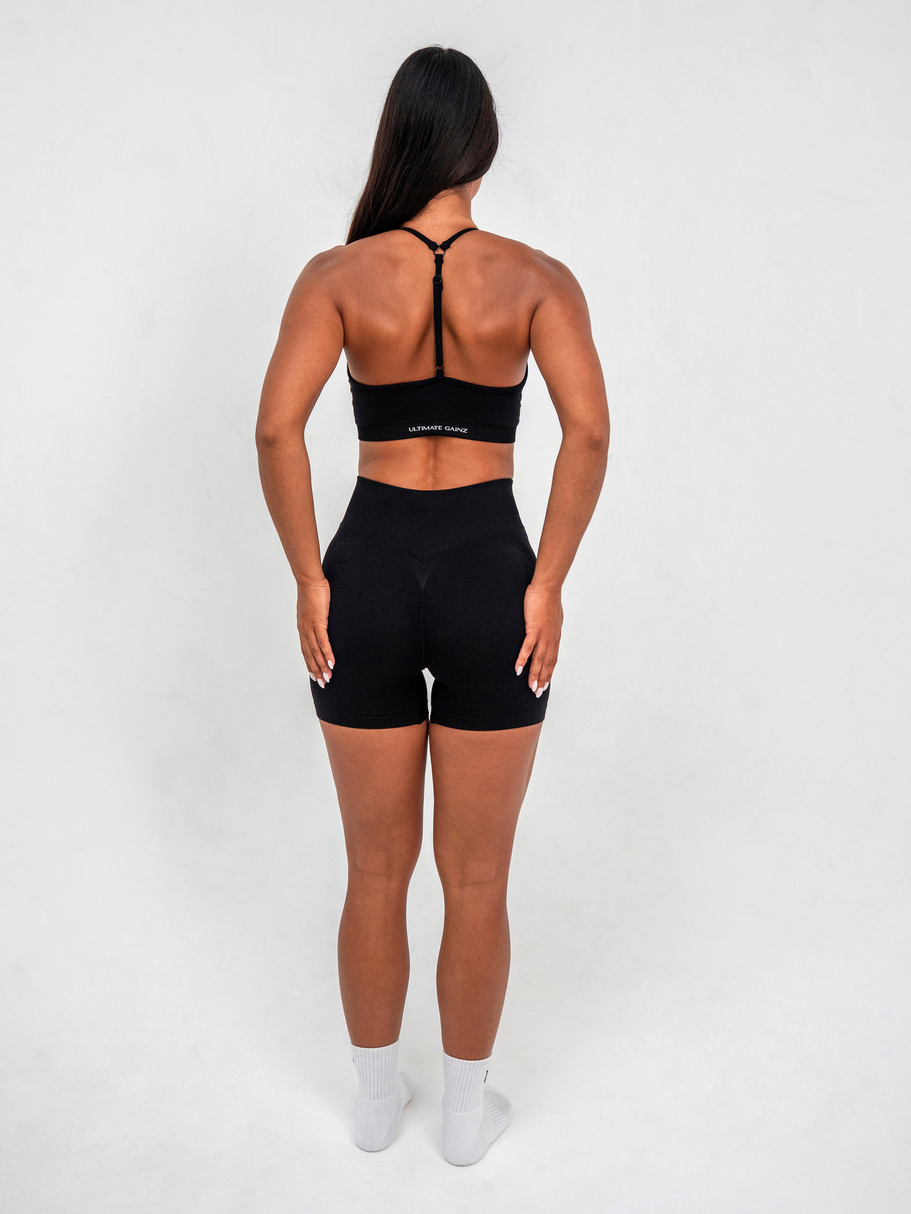 Luna | Premium Seamless Scrunch Short - Zwart