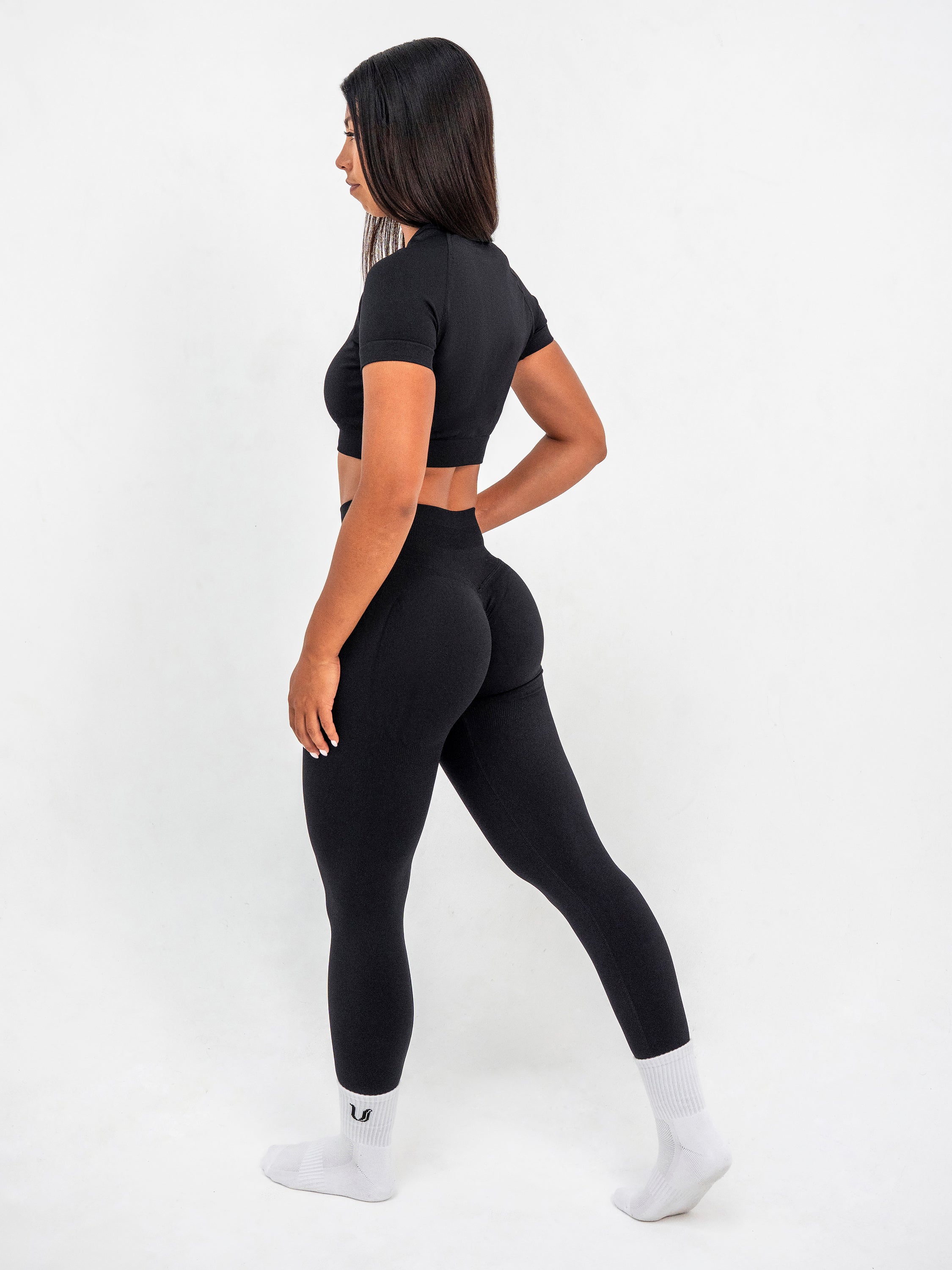 Luna | Premium Seamless Scrunch Legging - Zwart
