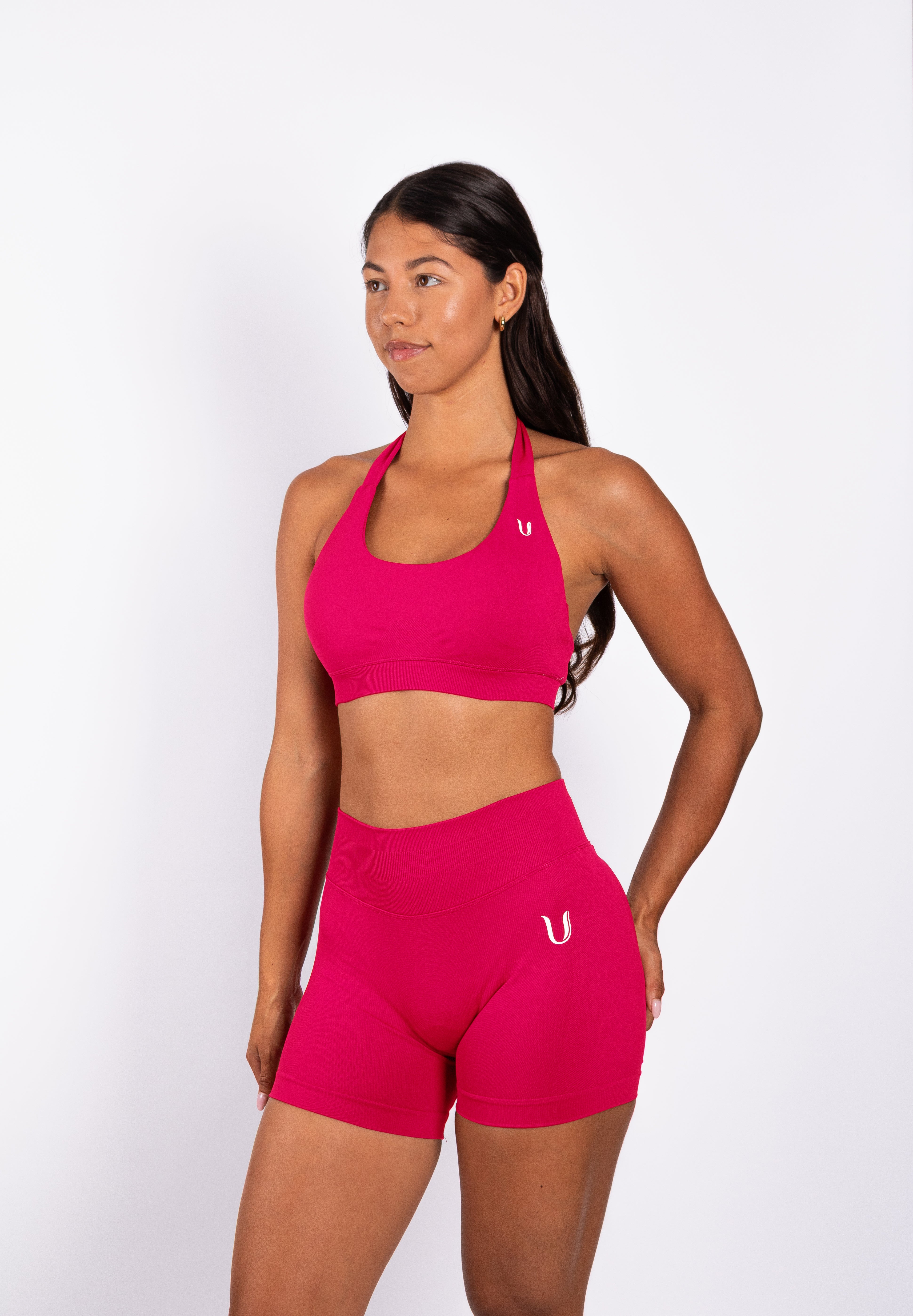 Beau | Premium High Performance Scrunch Shorts - Raspberry