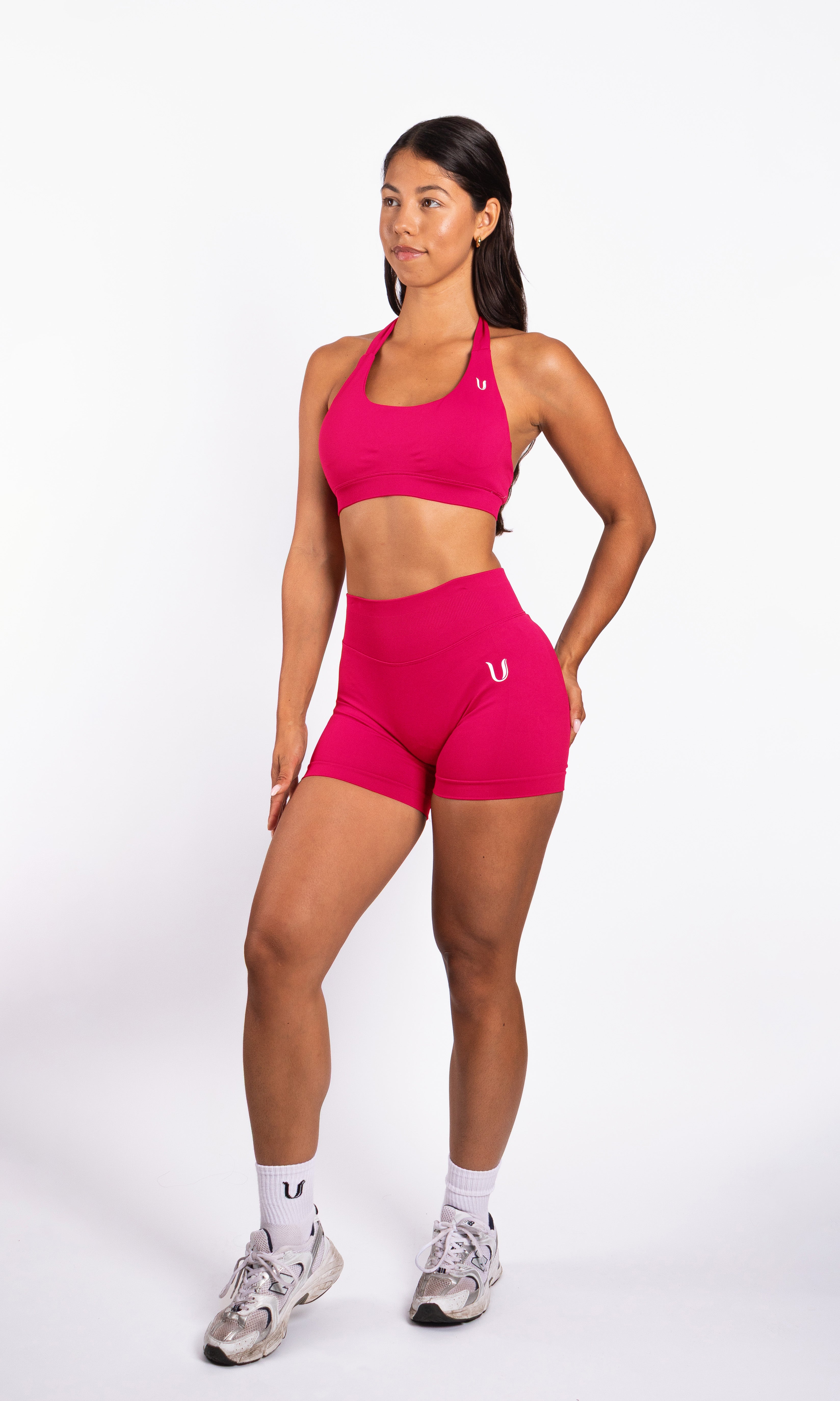 Beau | Premium High Performance Scrunch Shorts - Raspberry