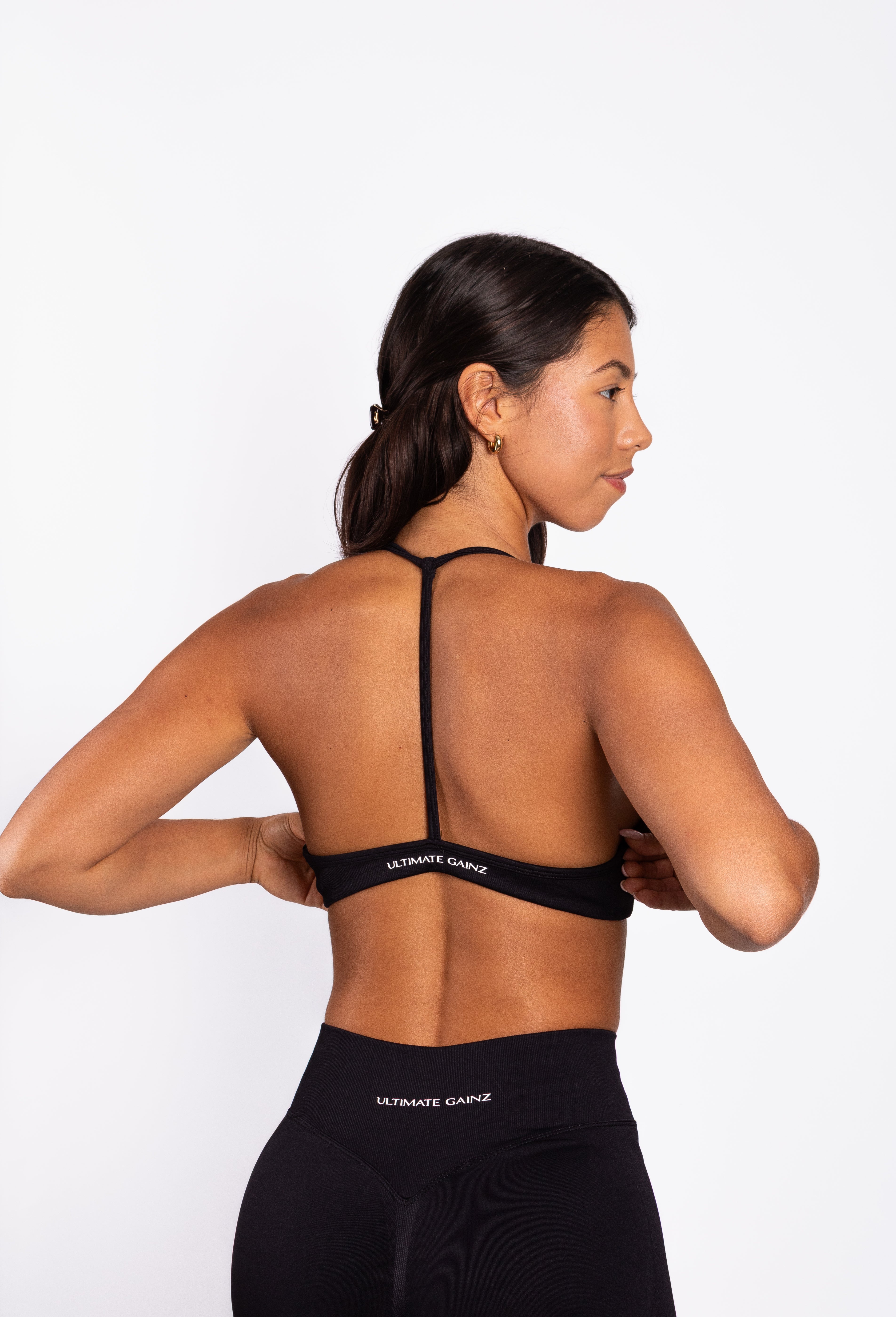 Nova | Seamless Open Back Bra – Black