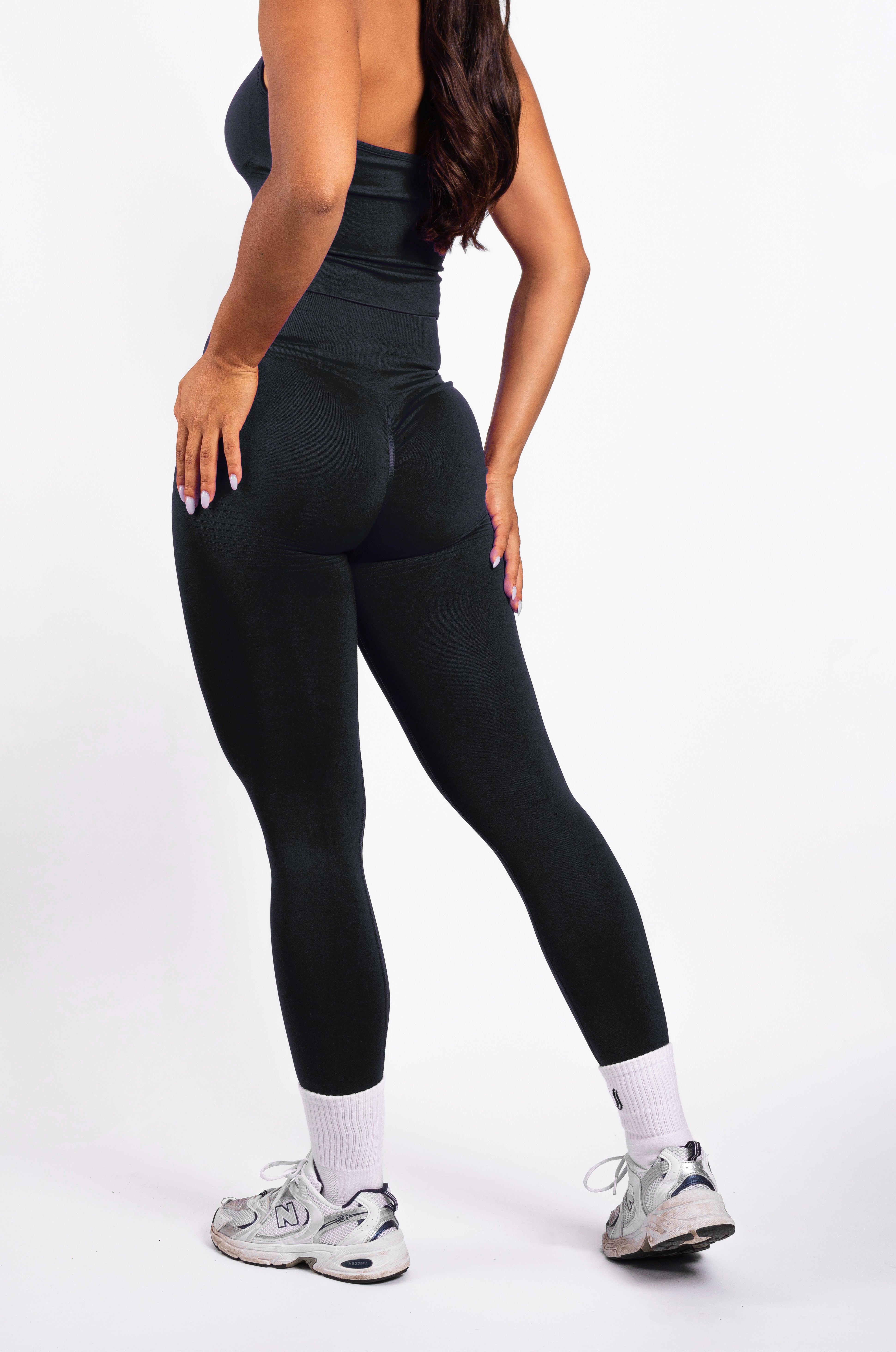Bibi | Gerippte Nahtlose Leggings – Rot
