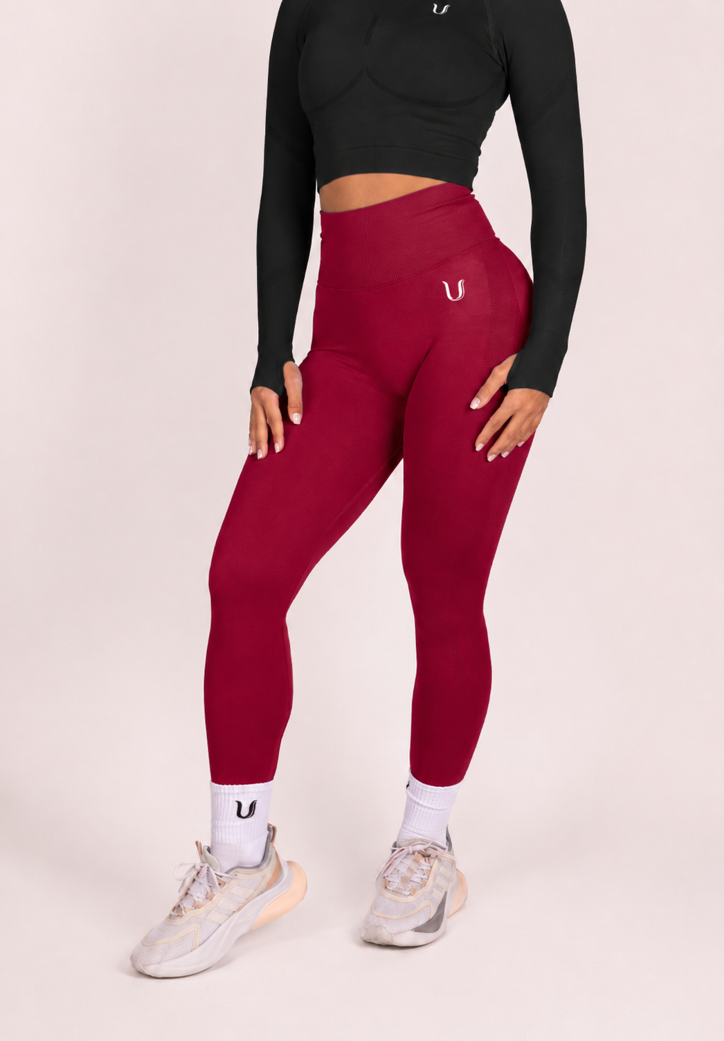 Leonie | Premium Scrunch Leggings - Red