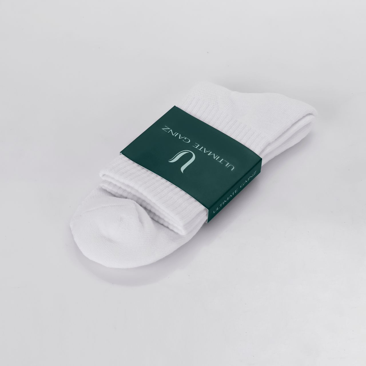 Ultimate Gainz - Performance Socks Unisex - White 3 Pairs