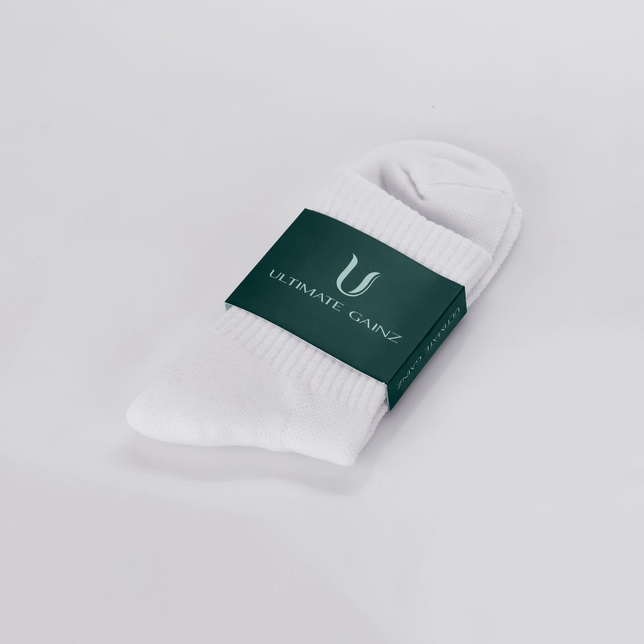 Ultimate Gainz - Performance Socks Unisex - White 3 Pairs