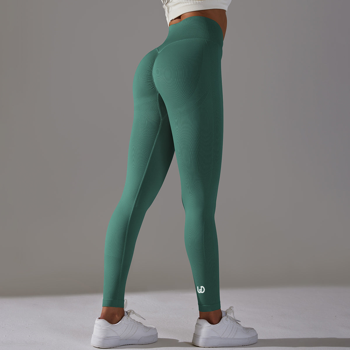 Celine | High Waist Scrunch Legging - Donker groen