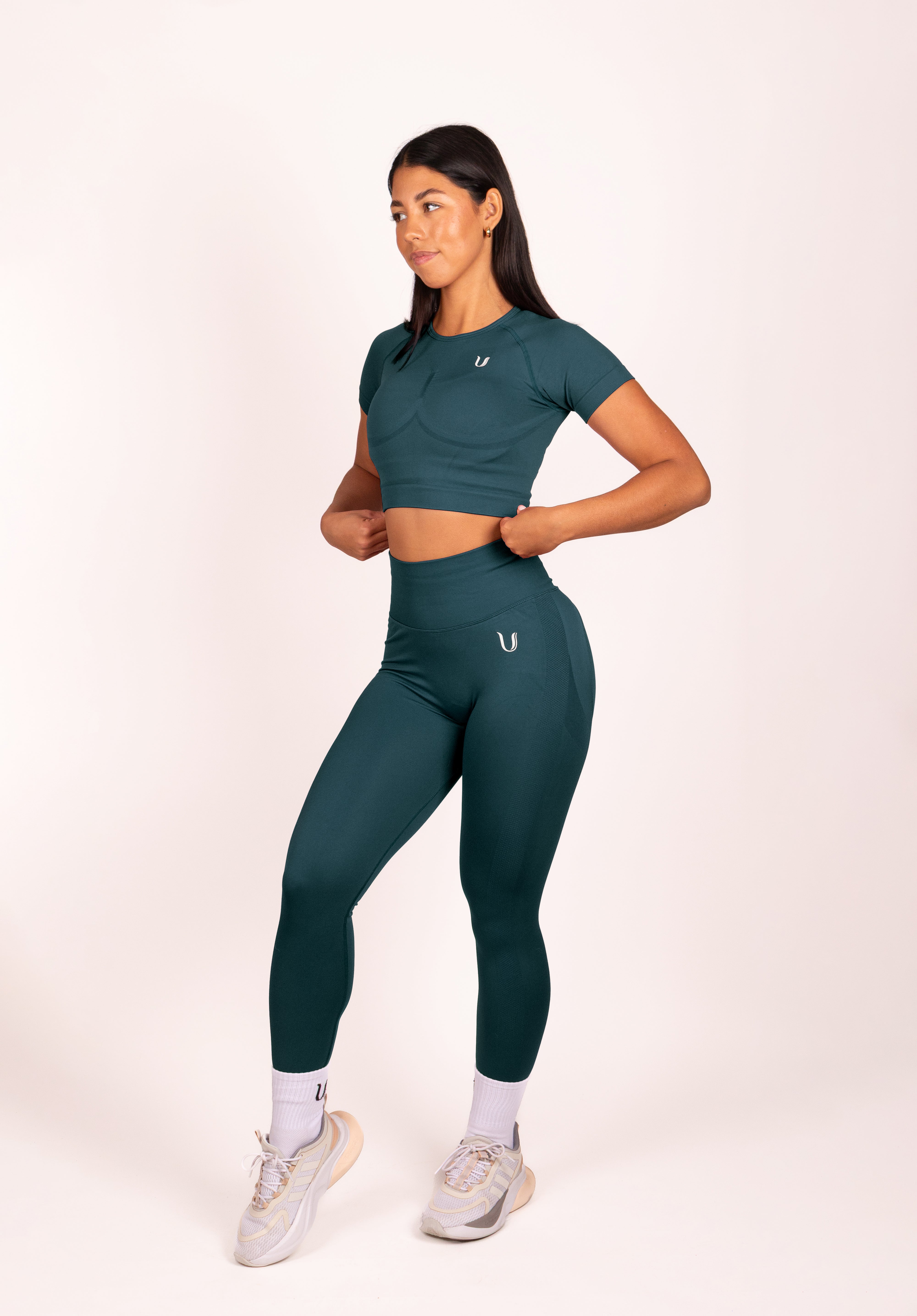 Leonie Premium Scrunch Legging Blauwgroen - Dames sportkleding afbeelding 5