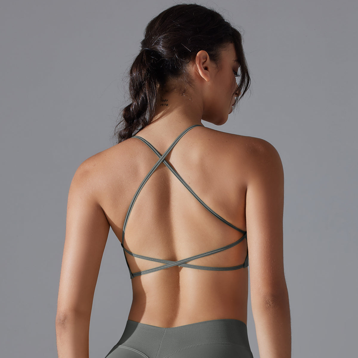 Mila V2 | Strap Sport Bra - Grijs