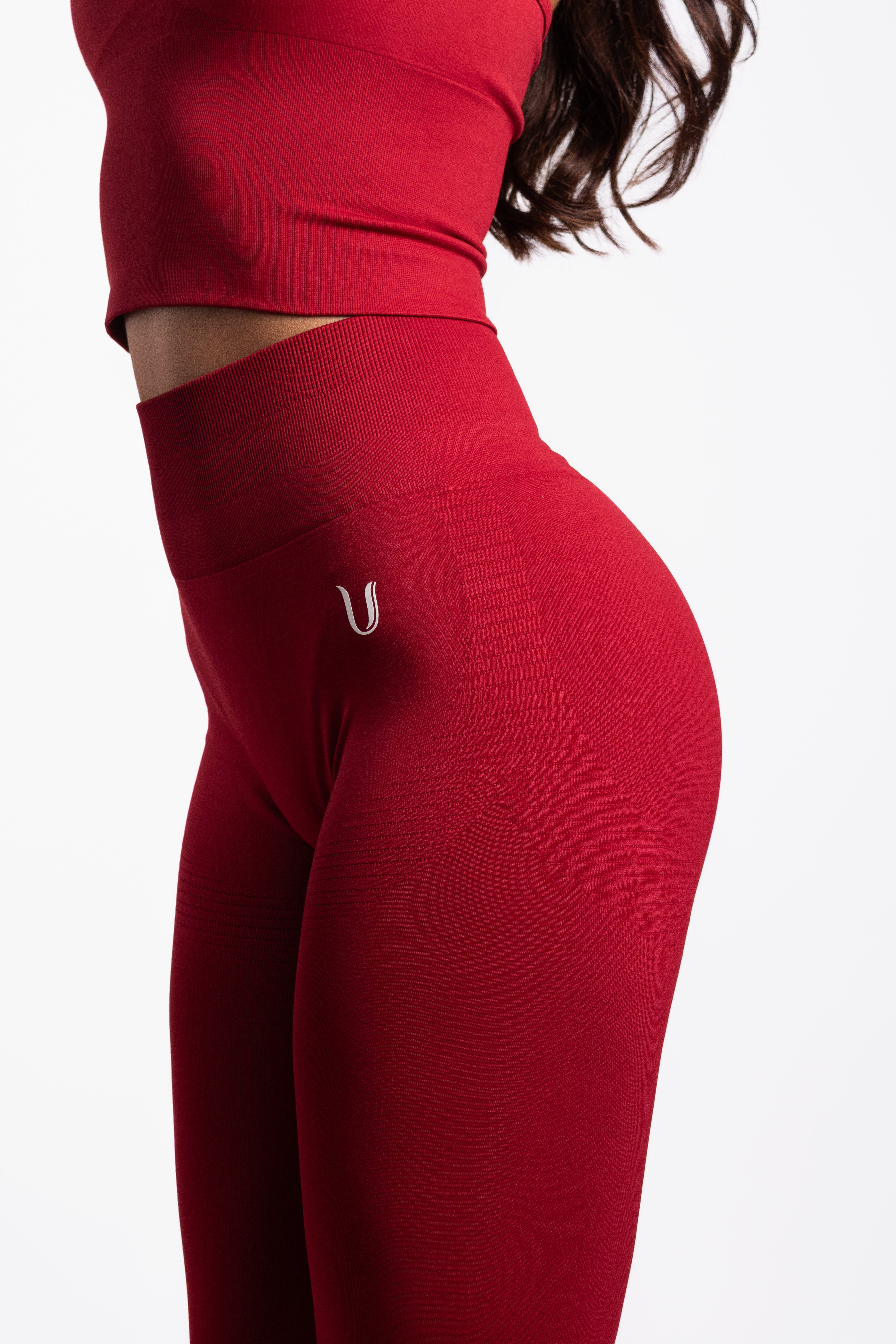 Bibi | Ribbed Seamless Legging – Red