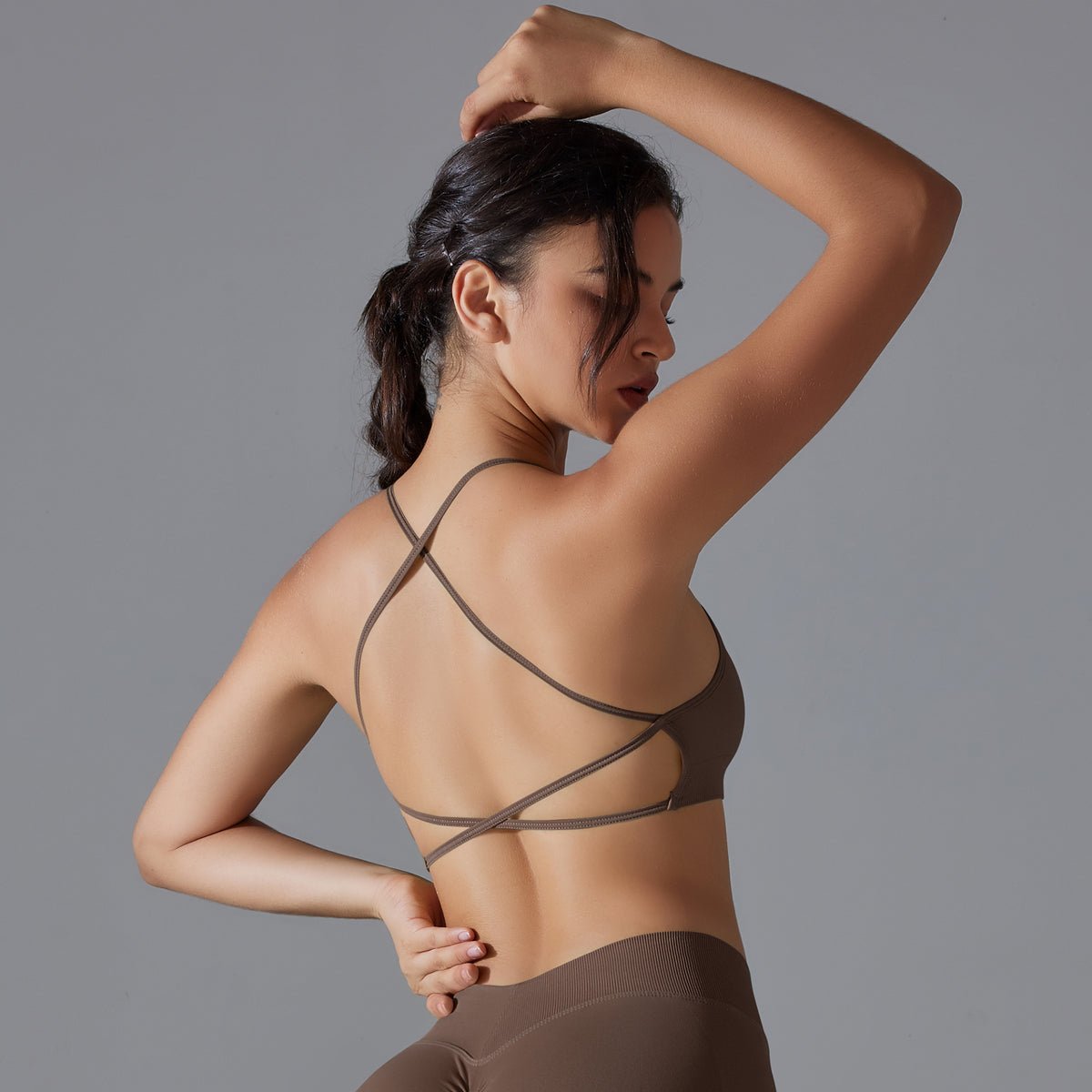 Mila V2 | Strap Sport Bra - Bruin