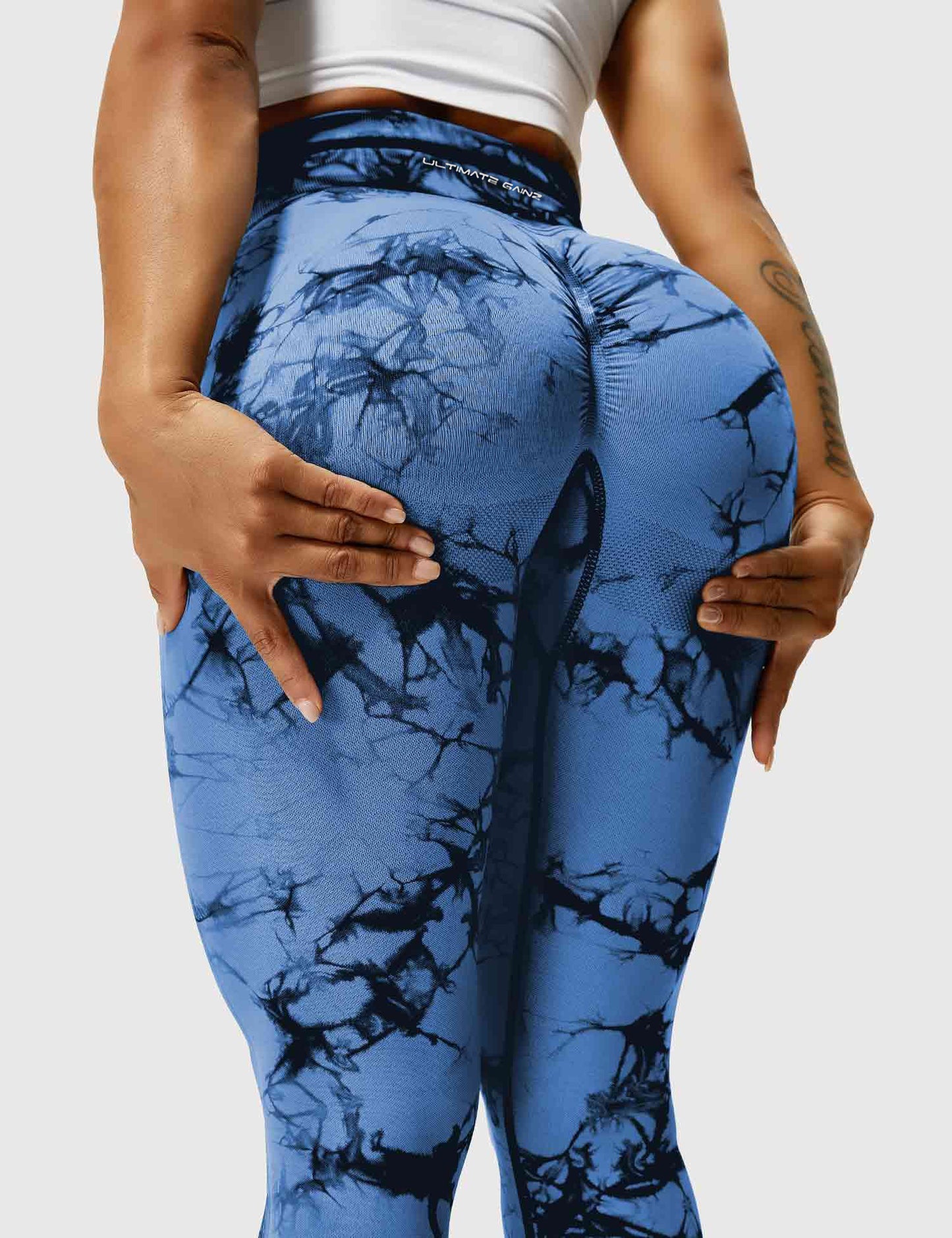 Aimy | Tie Dye Leggings Scrunch - Blau