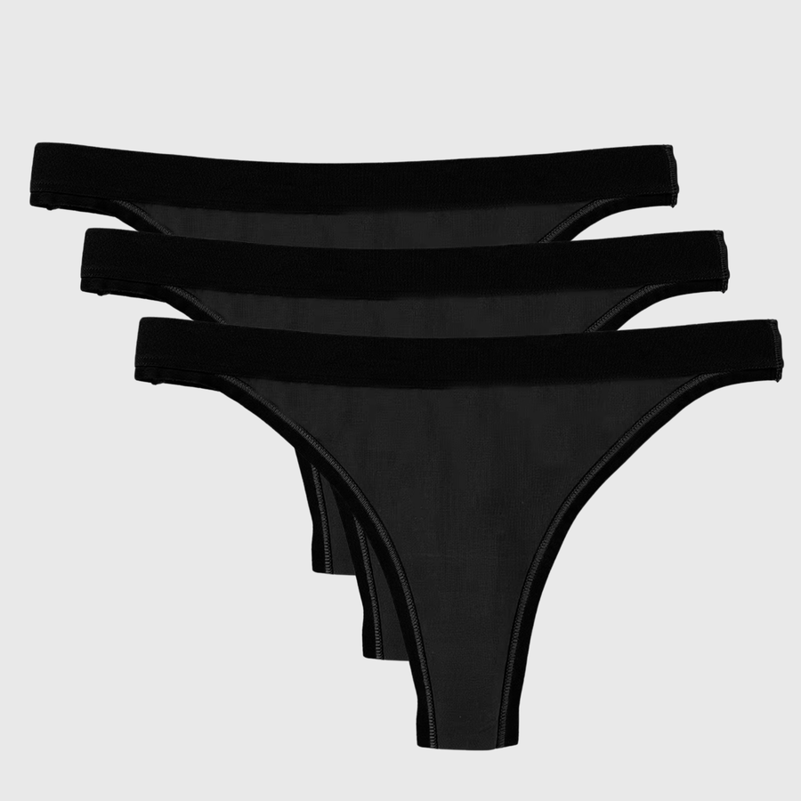 Ultimate Gainz | Seamless String Lot de 3 – Noir
