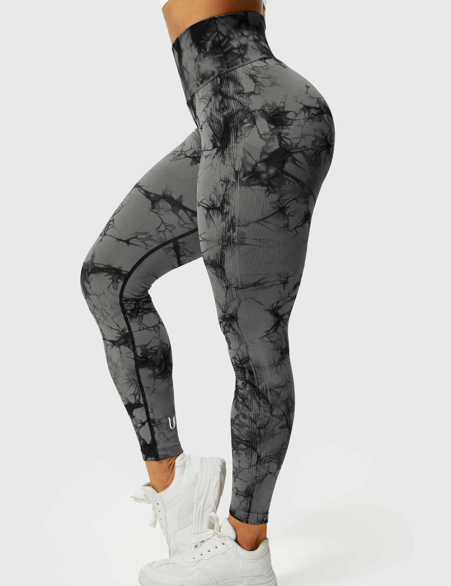 Aimy | Tie Dye Leggings Scrunch - Dunkelgrau