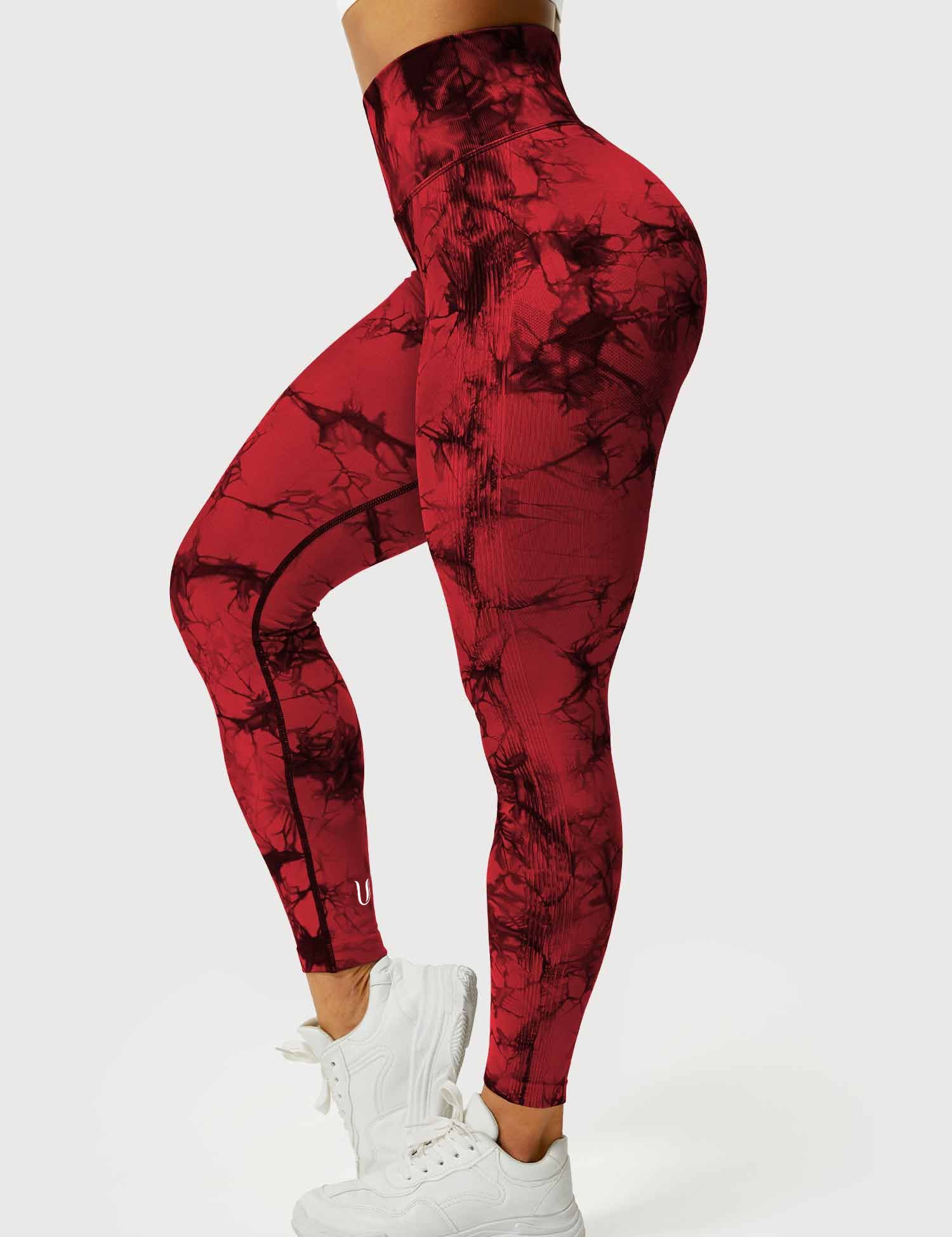 Aimy | Tie Dye Leggings Scrunch - Rot