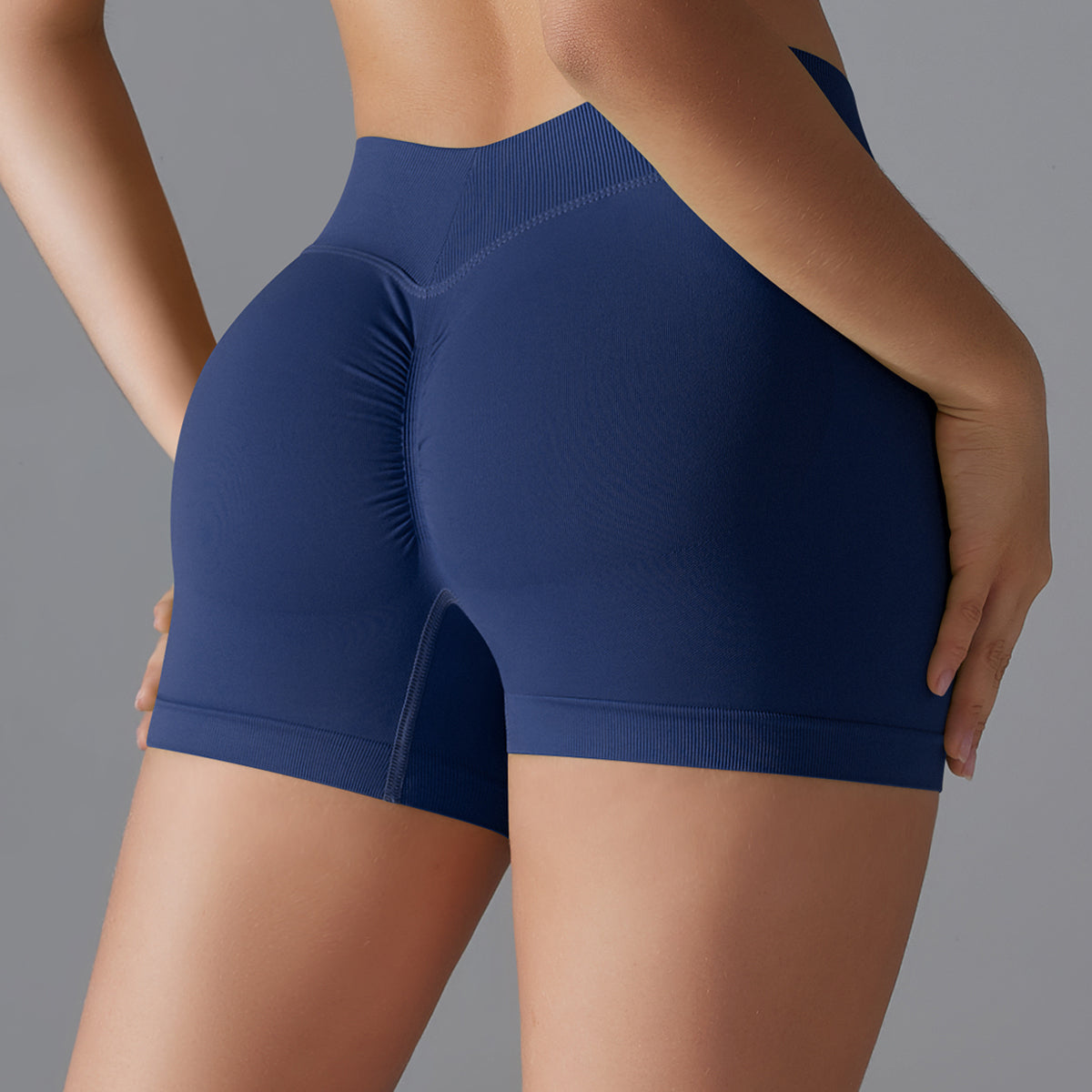 Mila V2 | Scrunch Sport Short - Marine Blauw