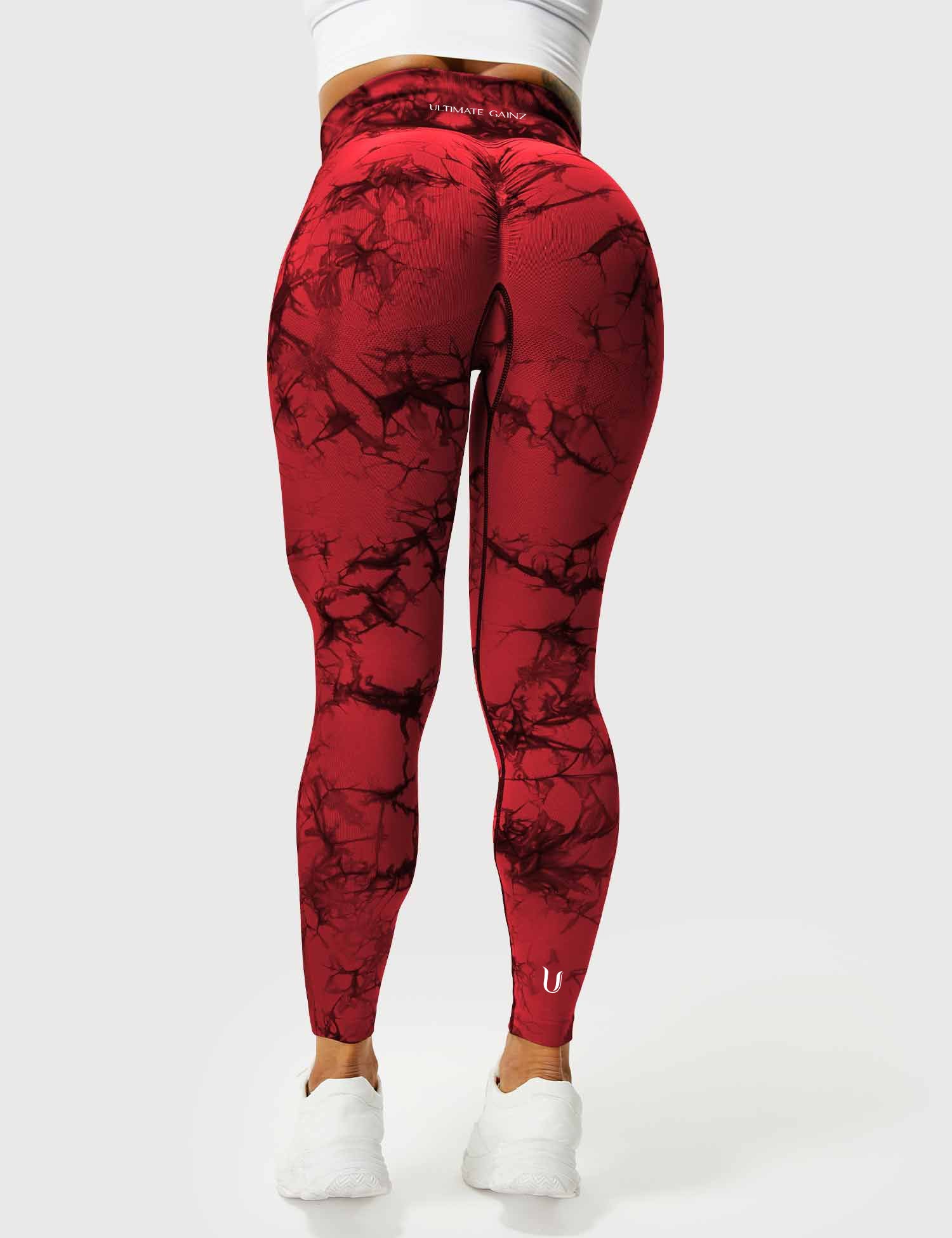 Aimy | Tie Dye Leggings Scrunch - Rot