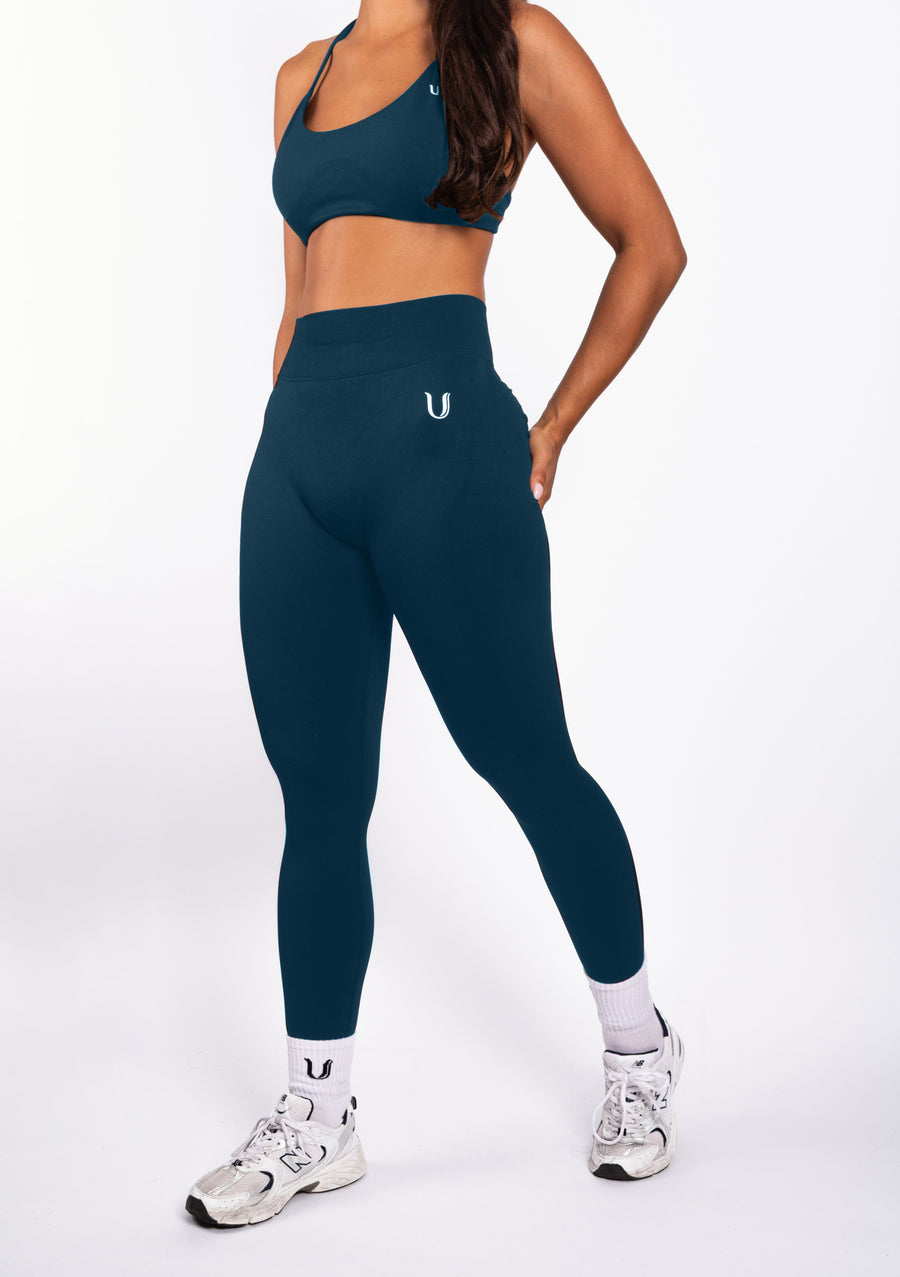 Nova | Legging Sans Couture Gainant – Bleu