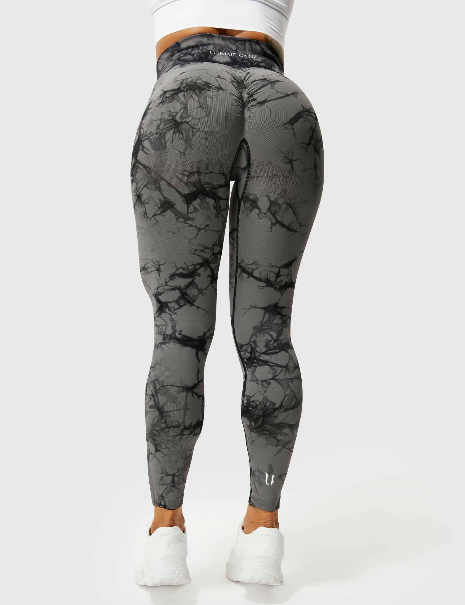 Aimy | Tie Dye Leggings Scrunch - Dunkelgrau