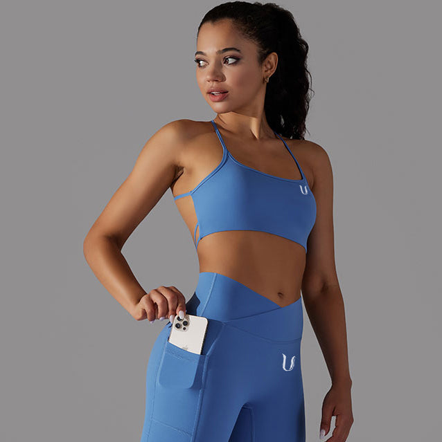 Mila | Strap Sport Bra - Blauw