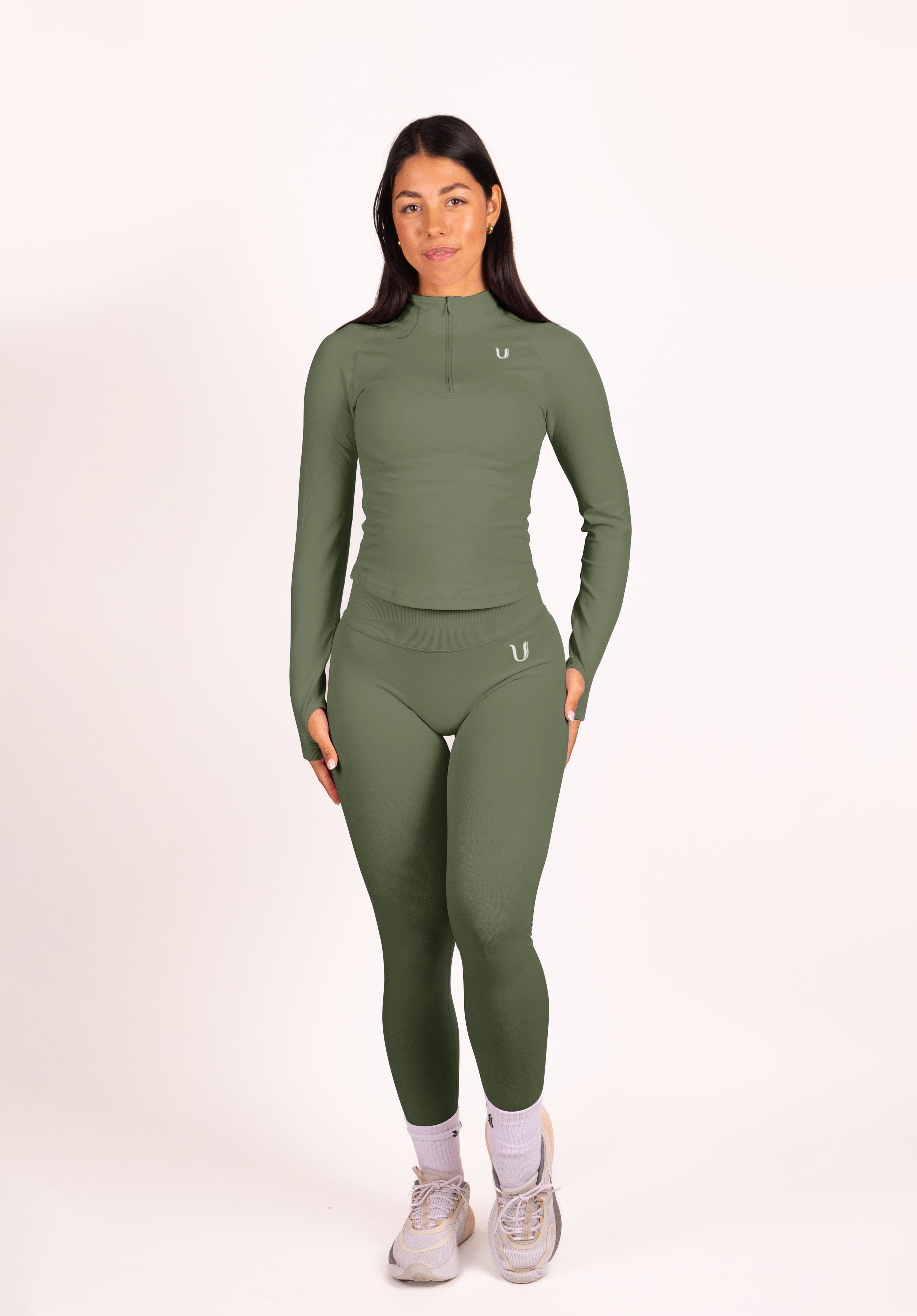 Beau | Premium High Performance Scrunch Leggings - Green