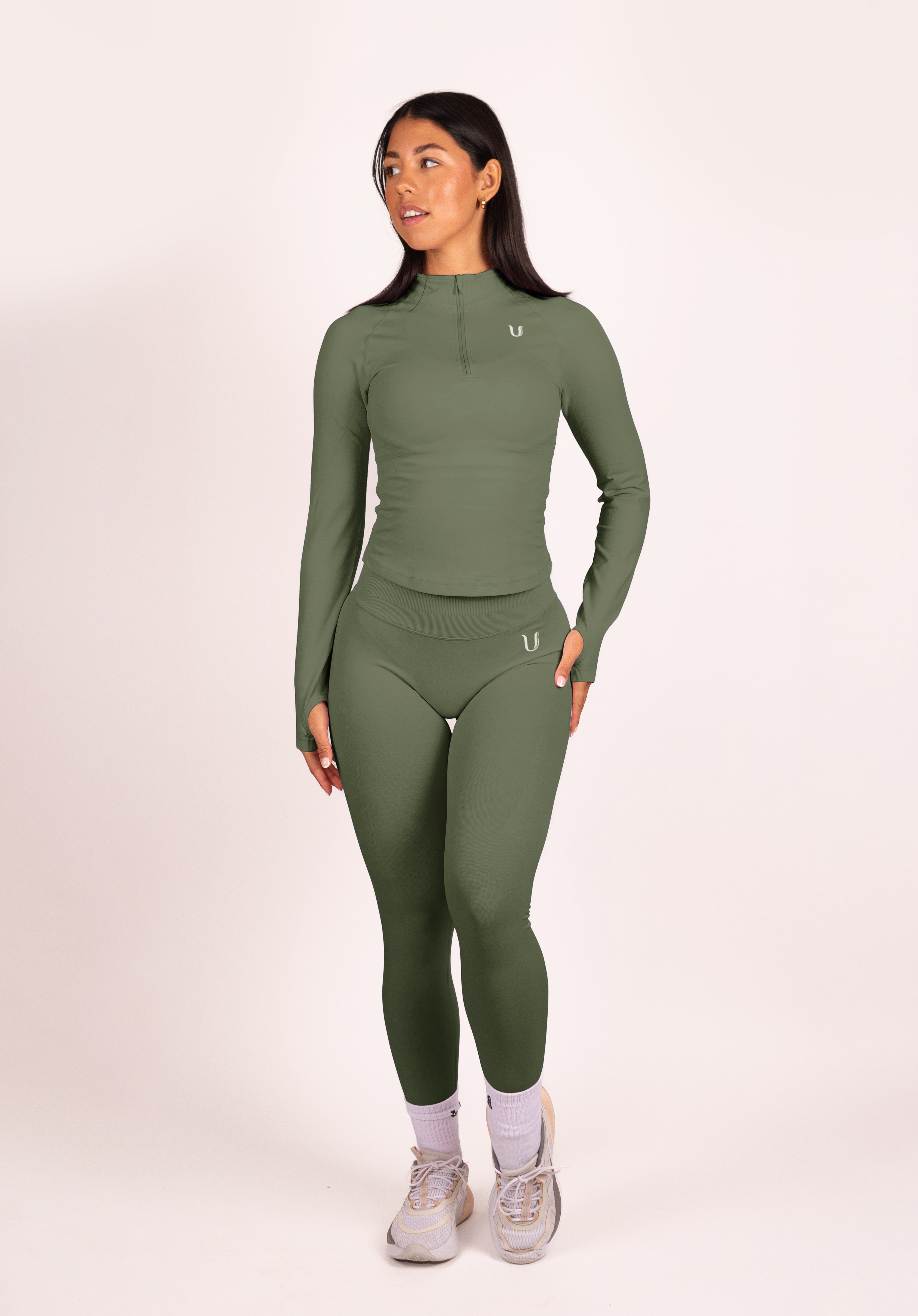 Beau | Premium High Performance Scrunch Leggings - Green