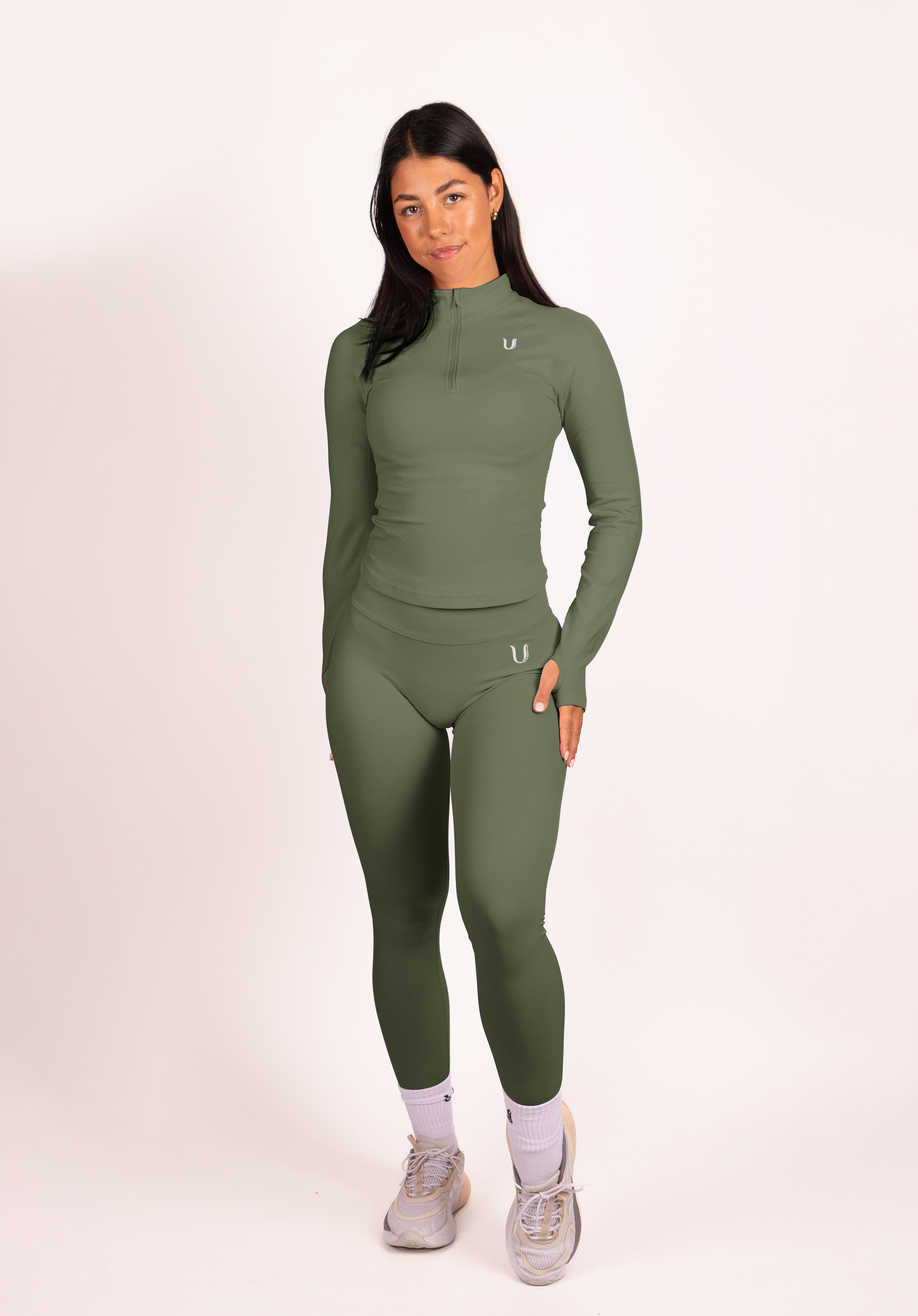 Beau | Premium High Performance Scrunch Leggings - Green
