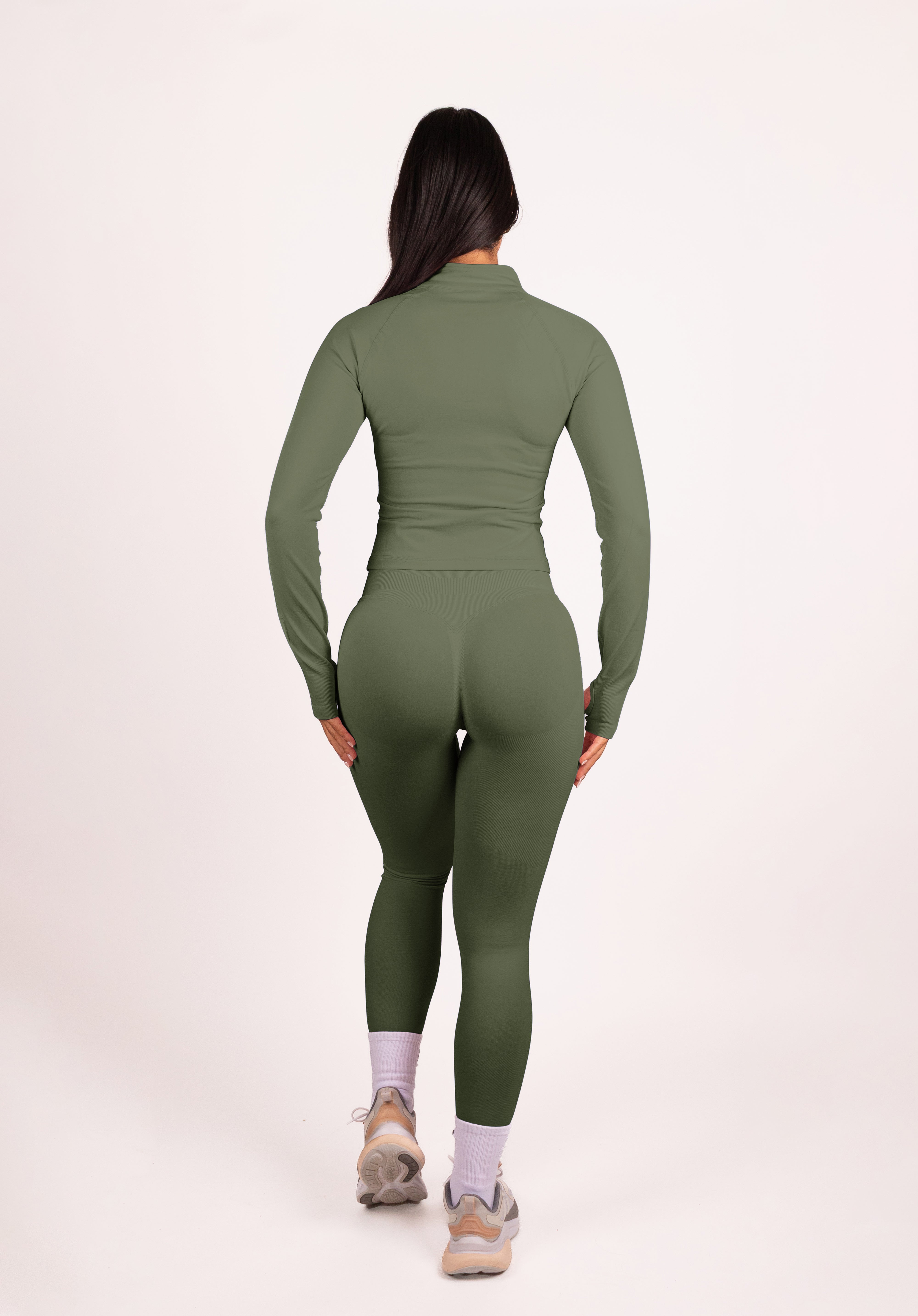 Beau | Premium High Performance Scrunch Leggings - Green