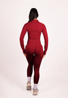Beau Premium High Performance Scrunch Legging Rood - Dames sportkleding afbeelding 9