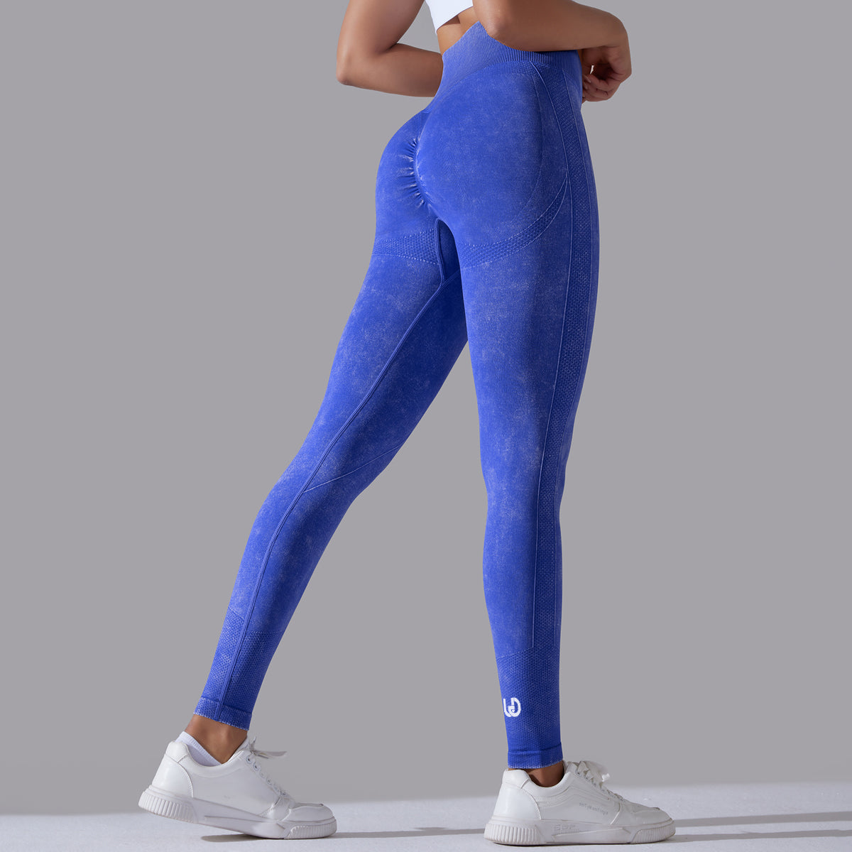 Jane | Legging Repli Motifs - Bleus