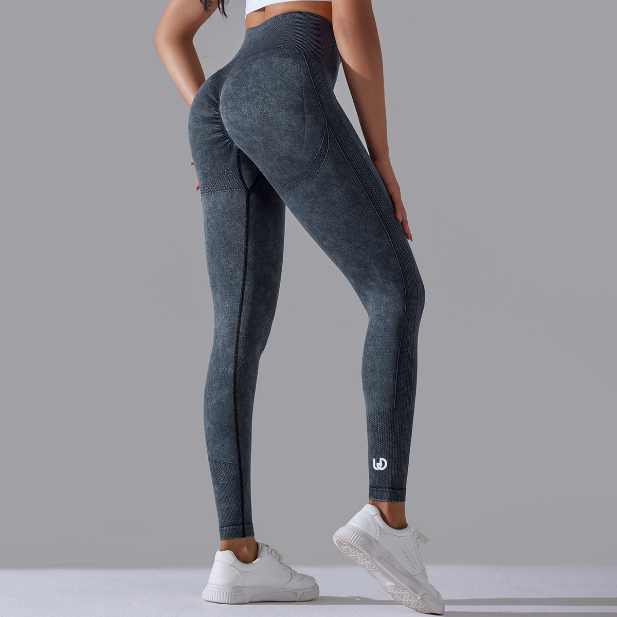 Jane | Legging Scrunch Patronen - Zwart