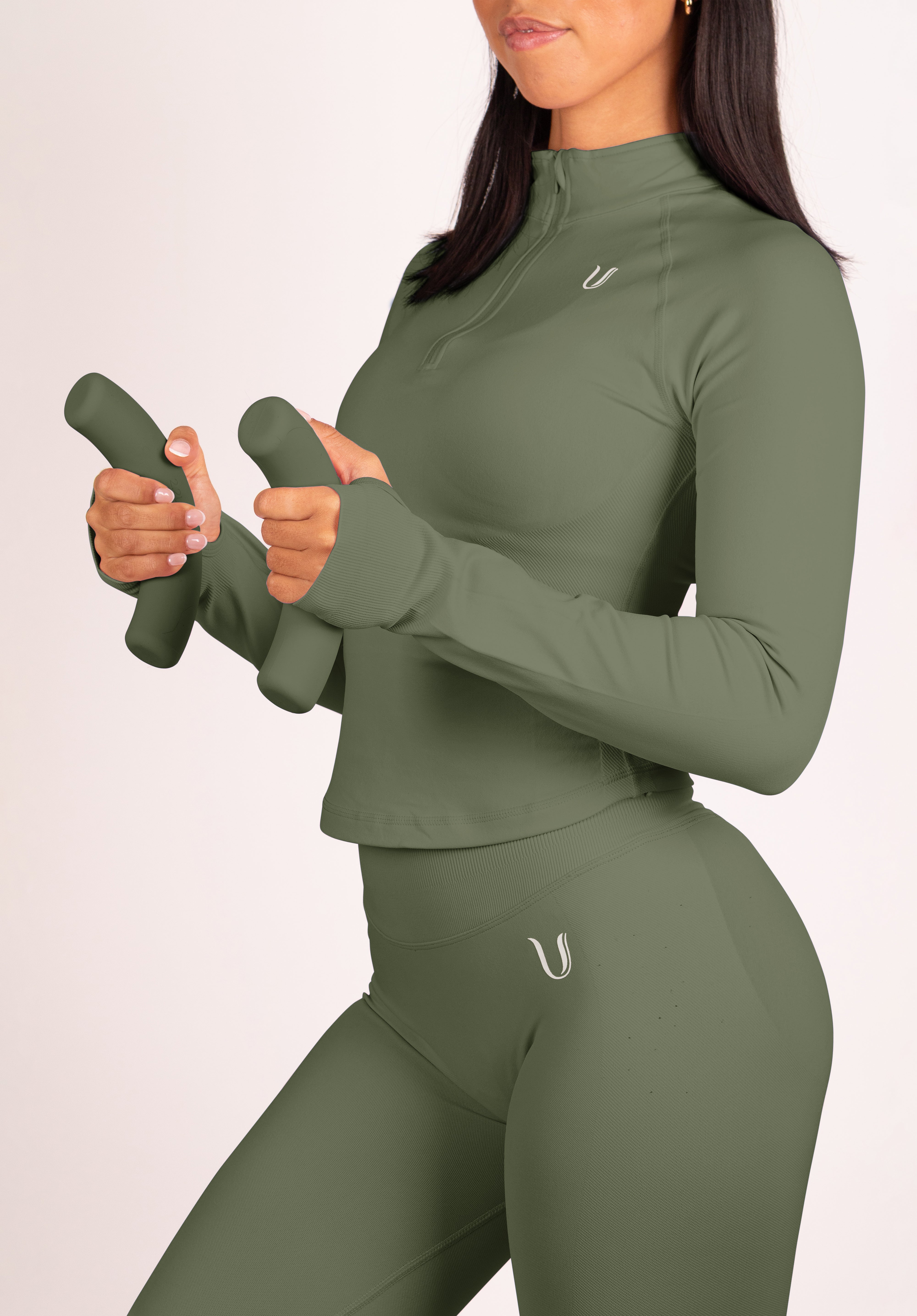 Beau | Premium High Performance Scrunch Leggings - Green