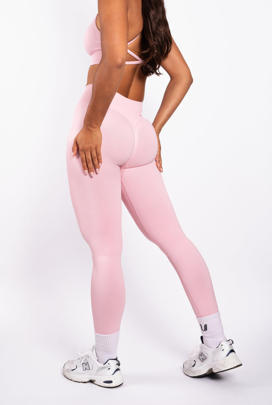 Beau | Premium High Performance Legging Scrunch - Rose