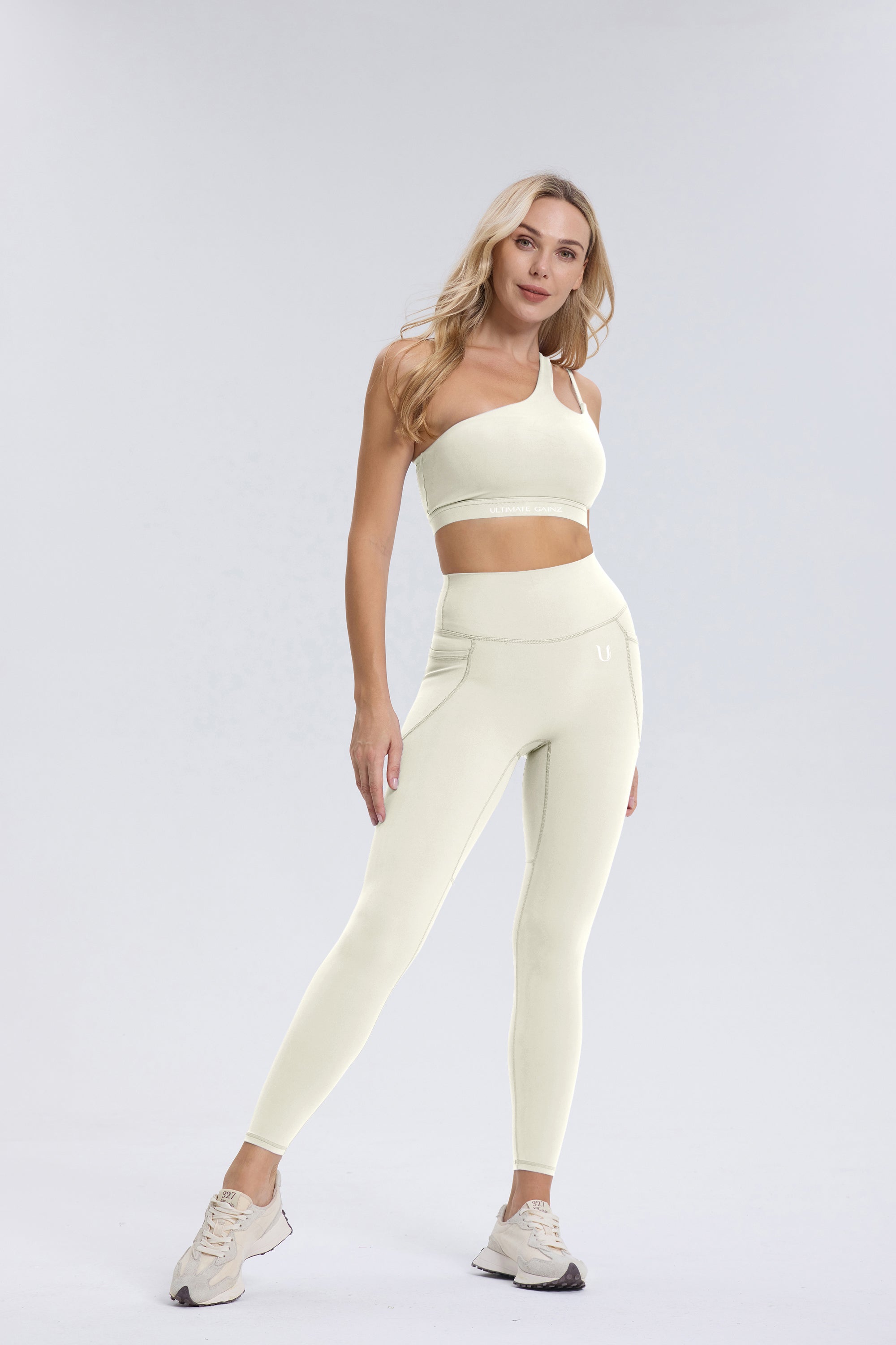 Palmer | Leggings Mit Taschen - Elfenbein