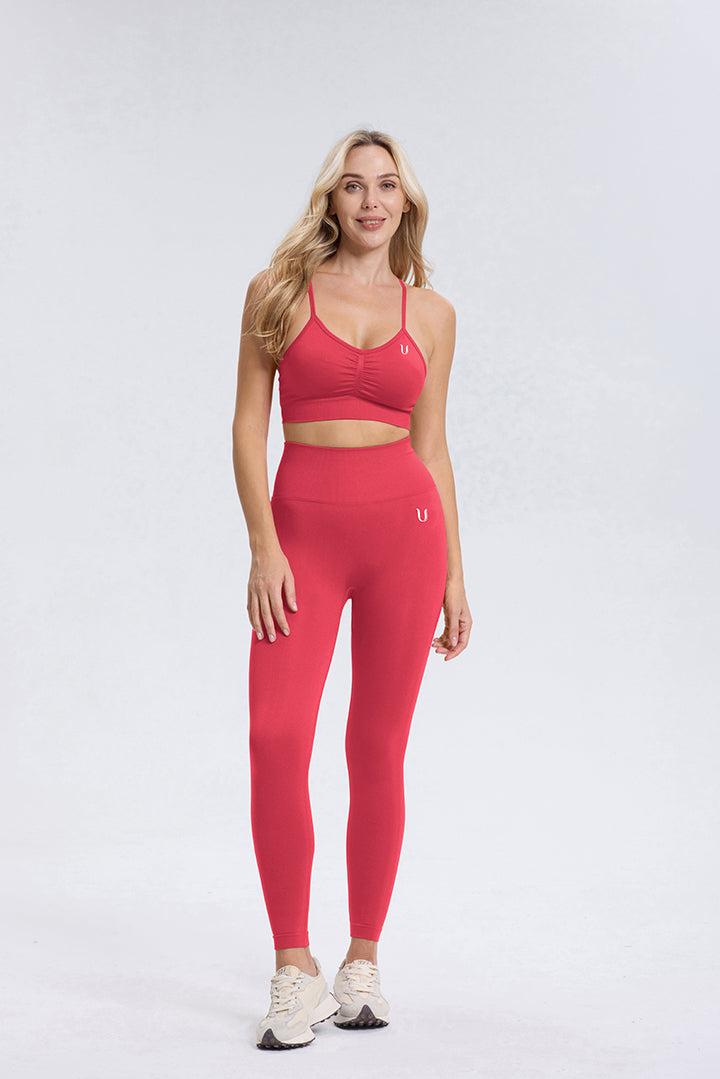 Maeve | High Waist Scrunch Leggings - Rot