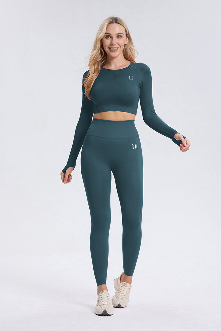 Maeve | High Waist Scrunch Legging - Blauwgroen