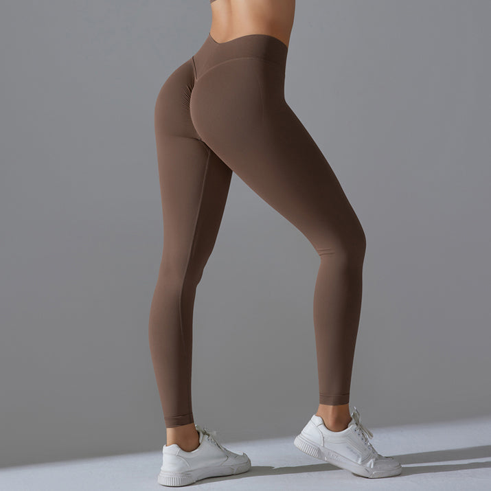 Mila V2 | Scrunch Sport Leggings - Braun