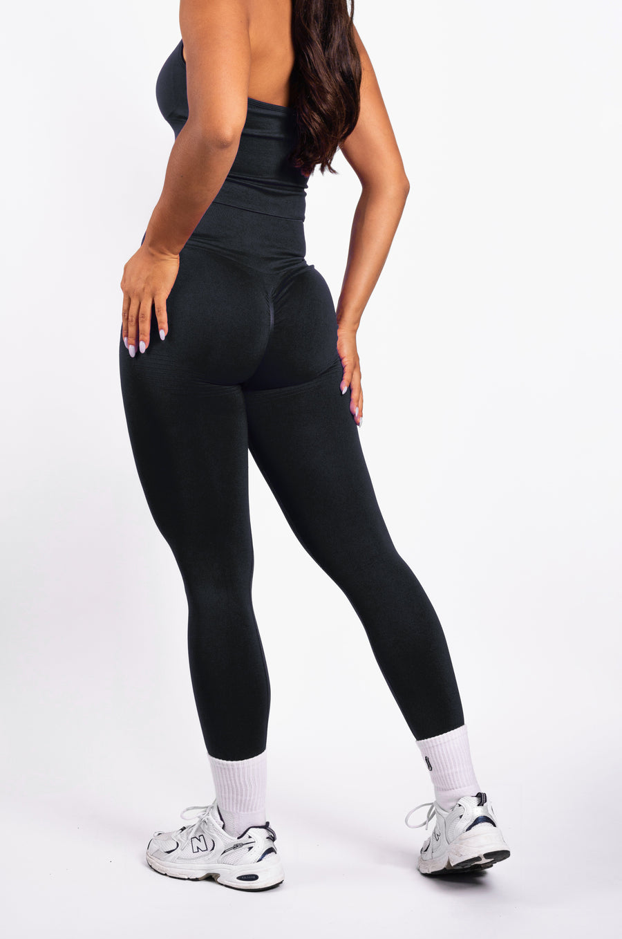Bibi | Legging Côtelé Sans Coutures – Noir
