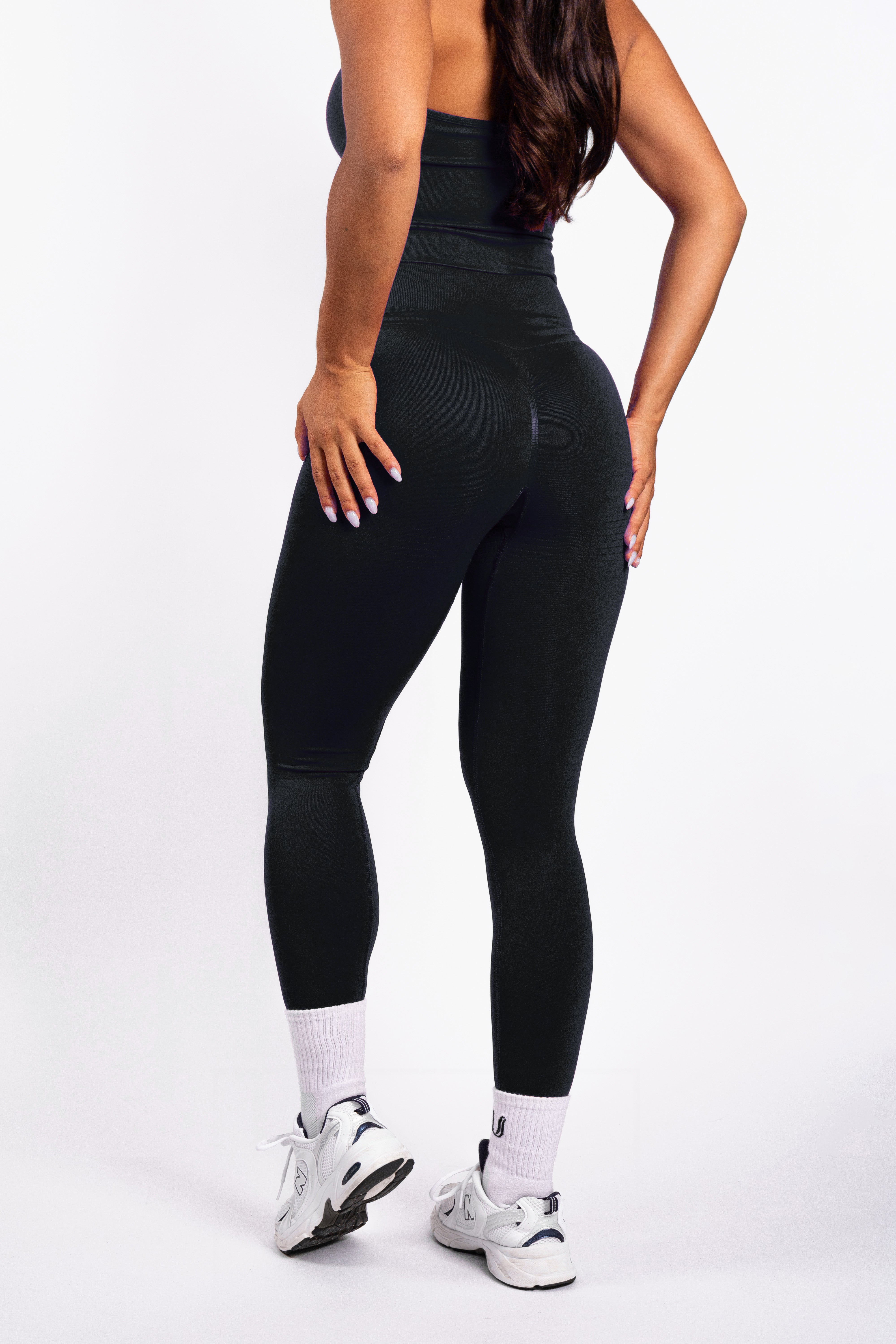 Bibi | Legging Côtelé Sans Coutures – Noir