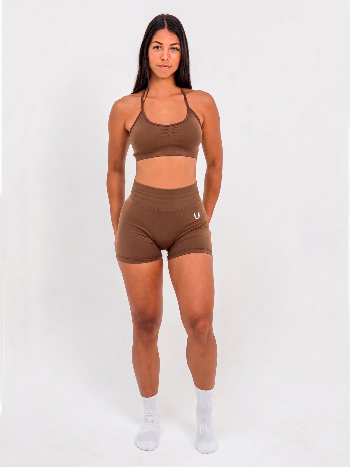 Luna | Premium Seamless Scrunch Short - Bruin