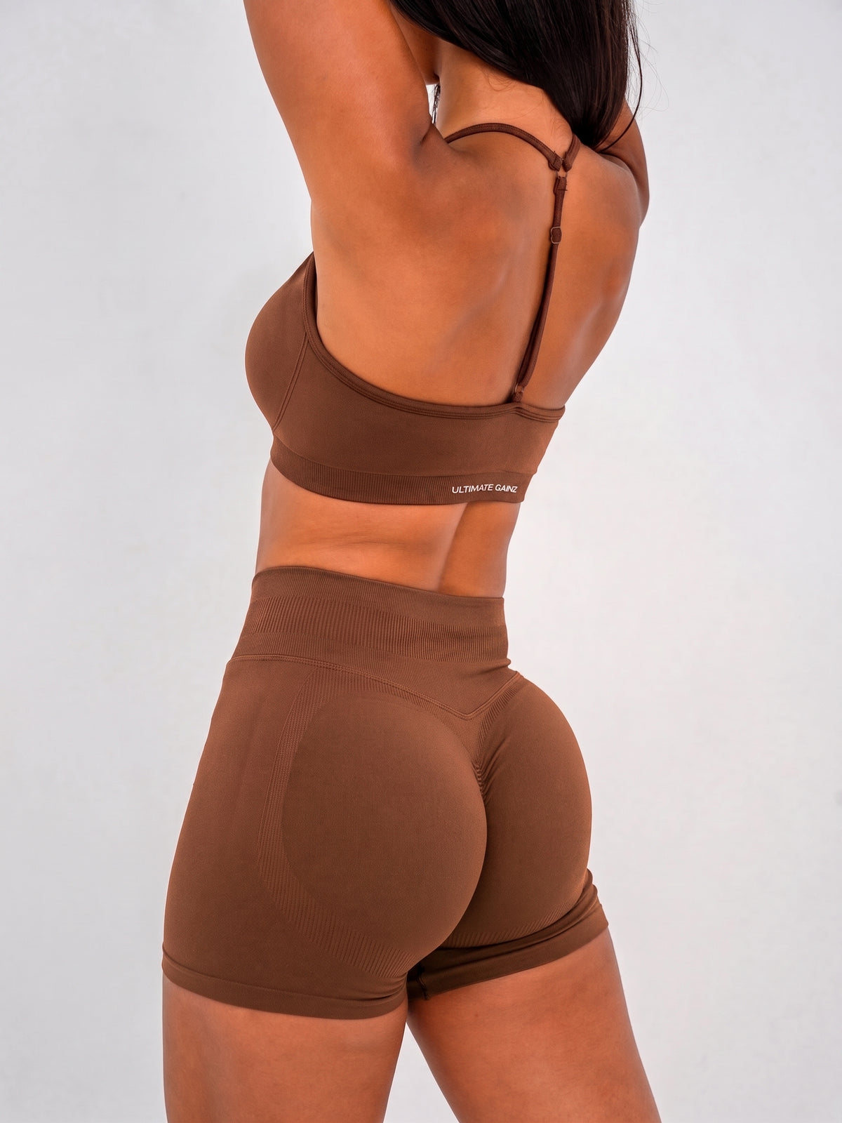 Luna | Premium Seamless Scrunch Short - Bruin