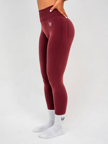 Luna | Premium Seamless Scrunch Legging - Wijnrood