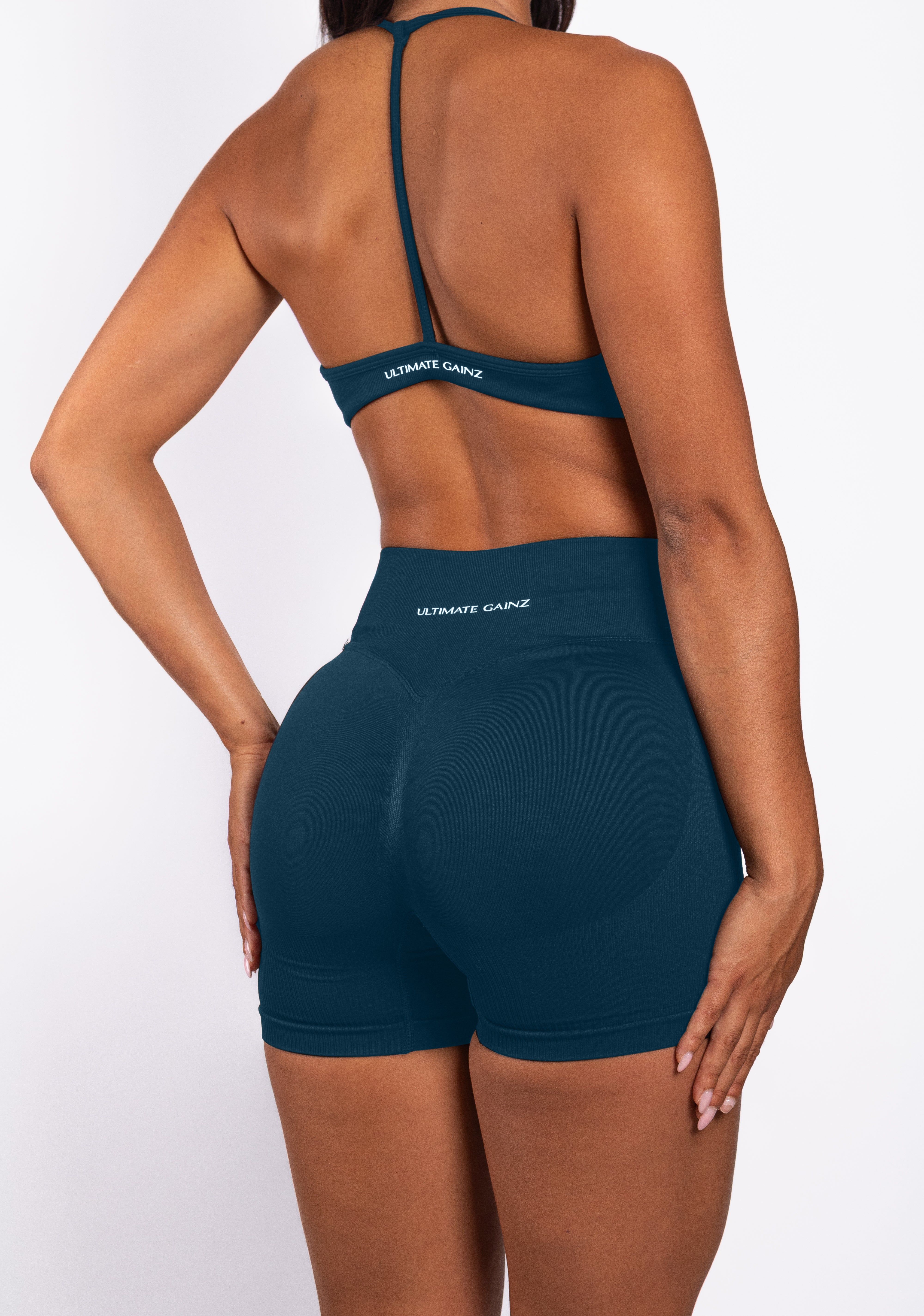 Nova | Seamless Open Back Bra – Blue