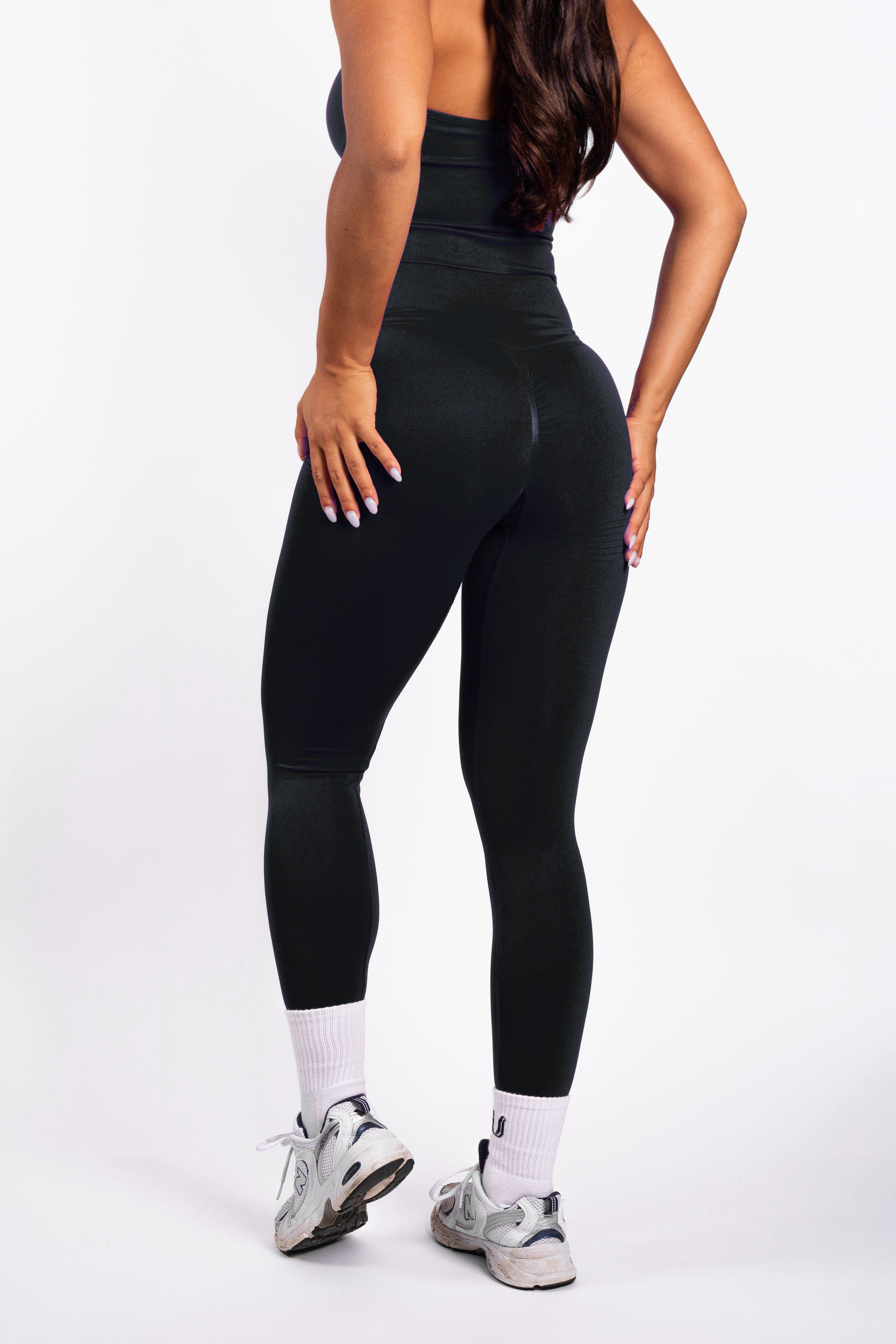 Bibi | Gerippte Nahtlose Leggings – Rot