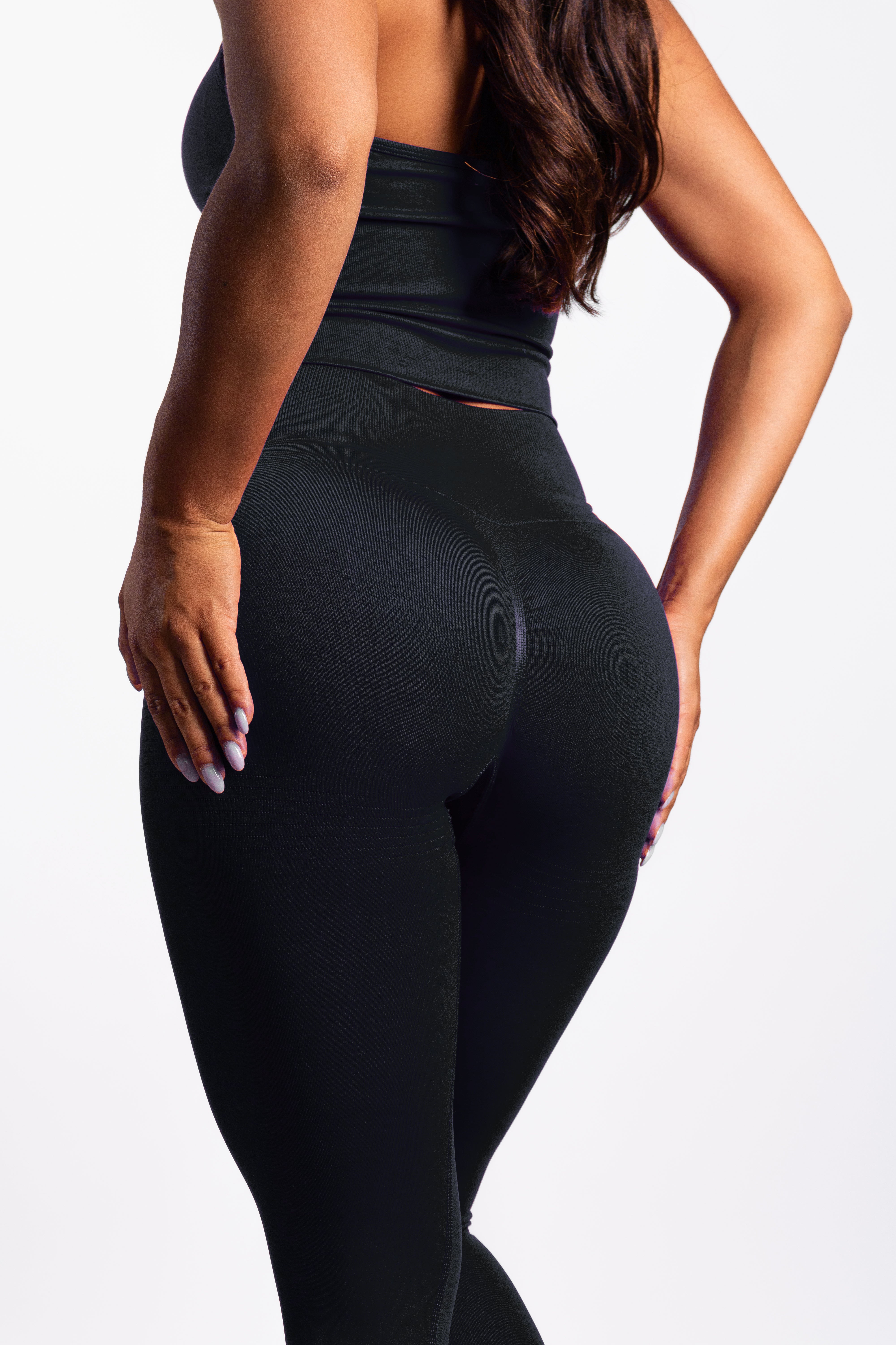 Bibi | Gerippte Nahtlose Leggings – Rot