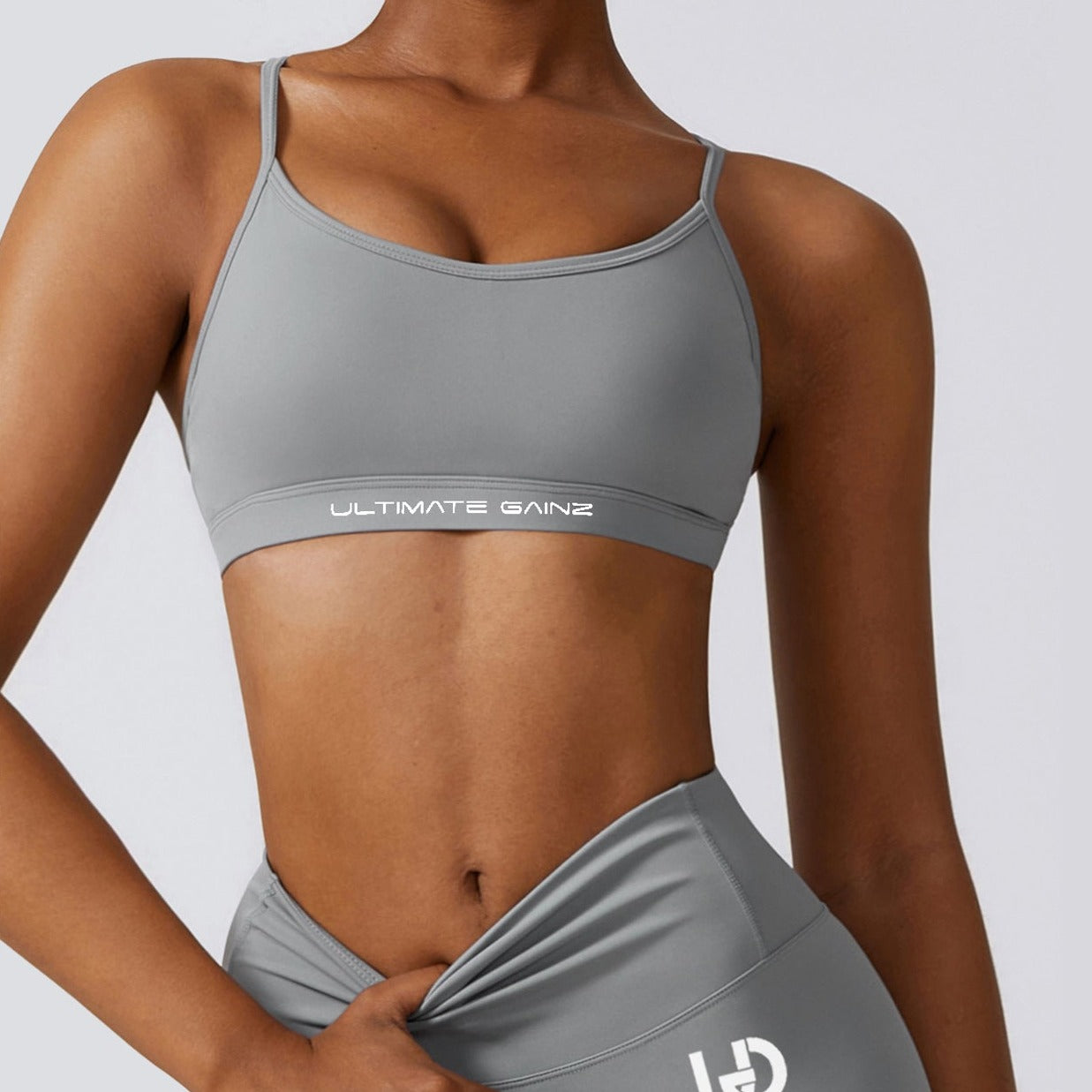 Hailey | Cross-Back Sports BH - Lichtgrijs